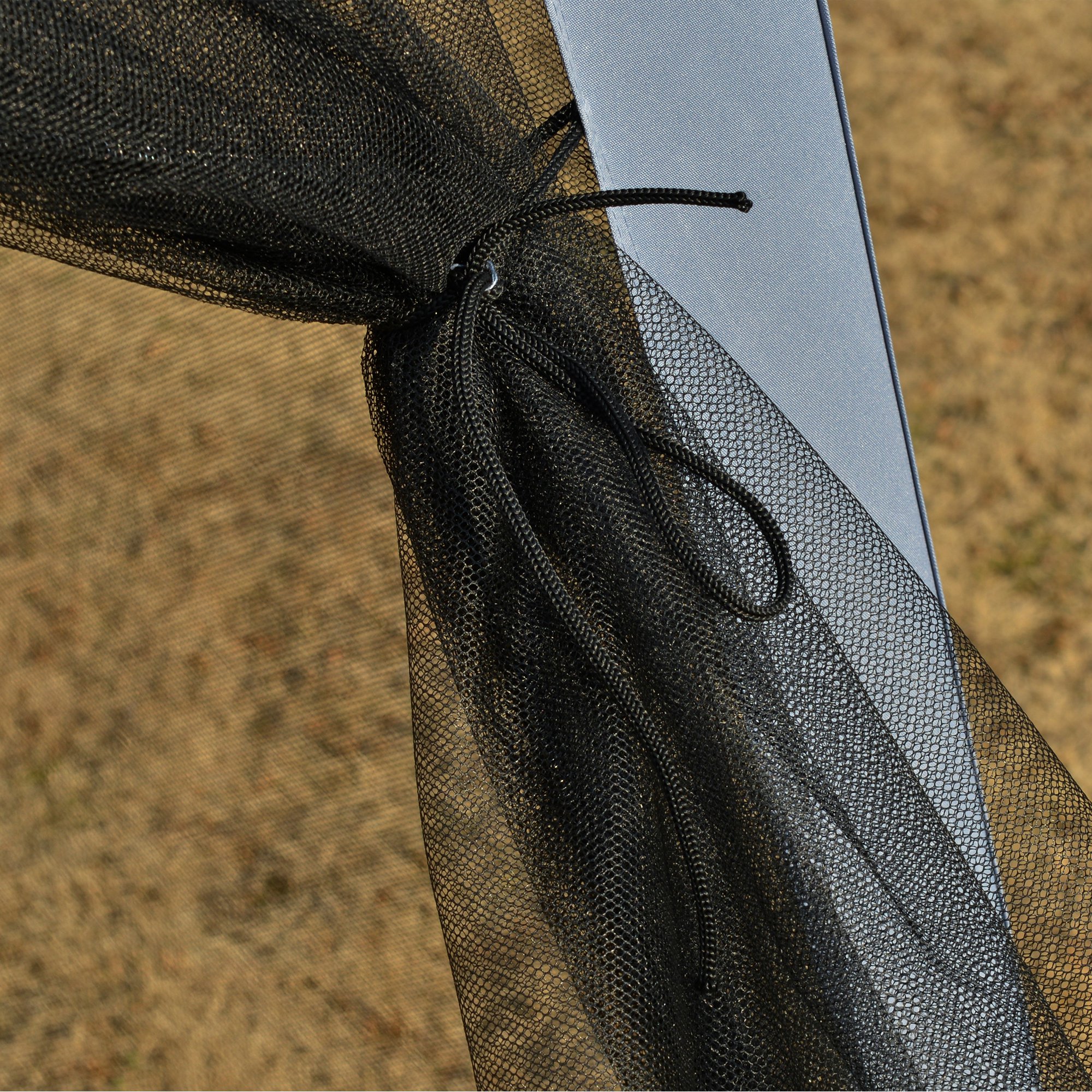  Foisor de Gradina 3x3m cu Plasa de Tantari din Poliester si Metal [7]