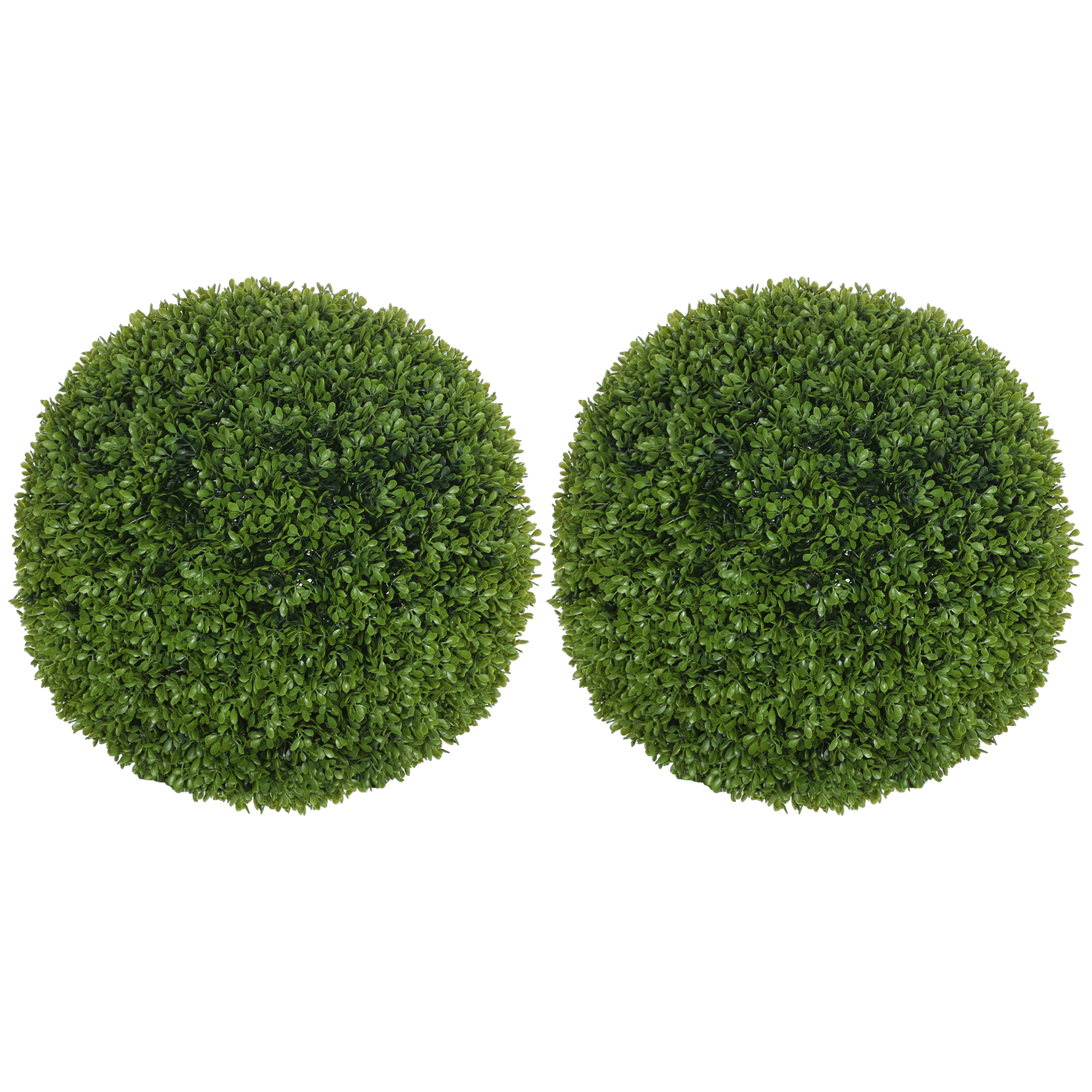 Living & hol -  Set de 2 Plante Artificiale din Buxus in PE, Ø40 cm, pentru Interior si Exterior, Verde