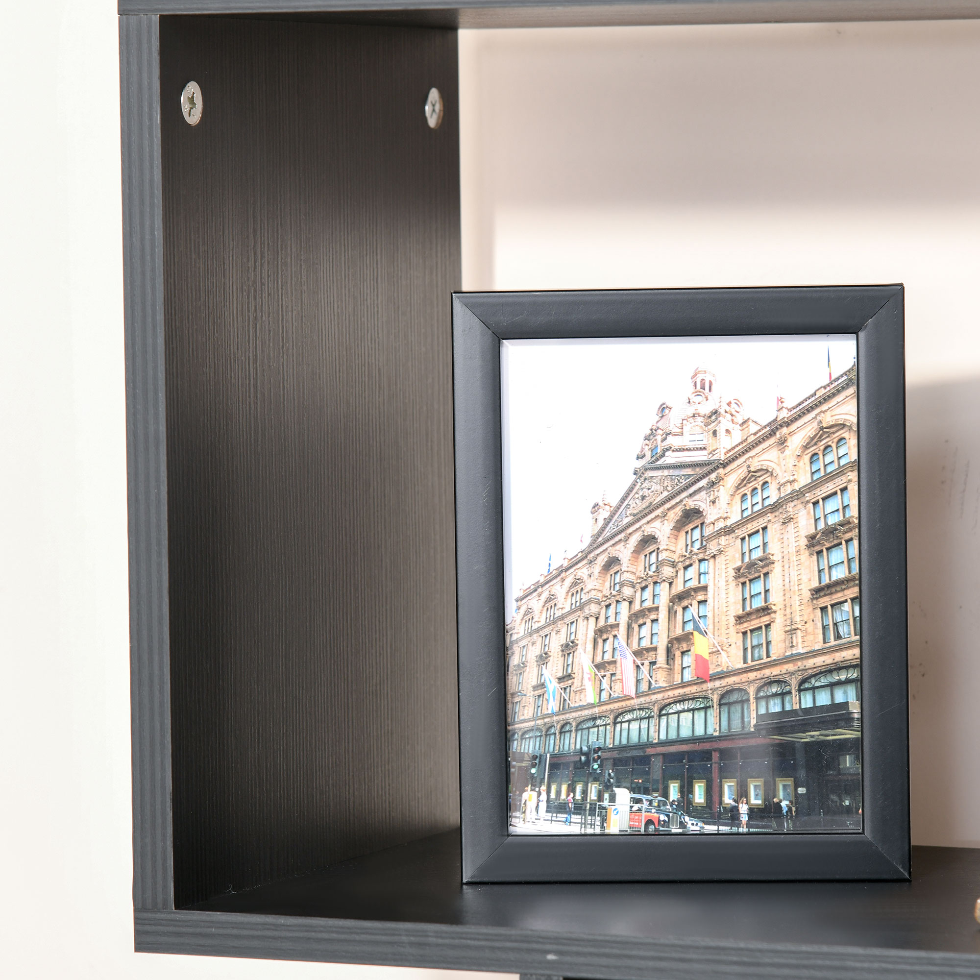  Biblioteca din Lemn cu 6 Rafturi, 80x24x191 cm, Negru [7]