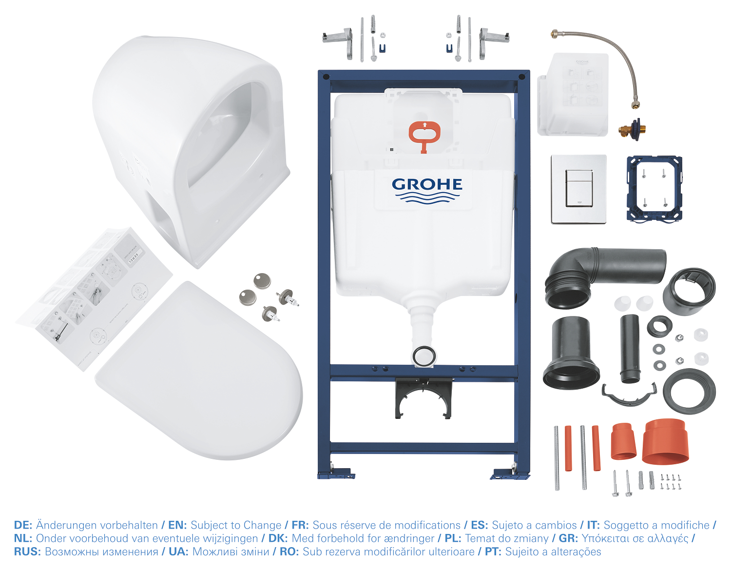 Pachet WC suspendat Grohe 39186000, 4 1 Solido Perfect, tip instalare suspendat, tip instalare cadru incastrat [1]
