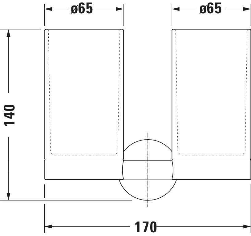 Pahar baie Duravit 0099484600, Starck T, tip instalare pe perete, calitate superioara pentru baia ta, negru [10]
