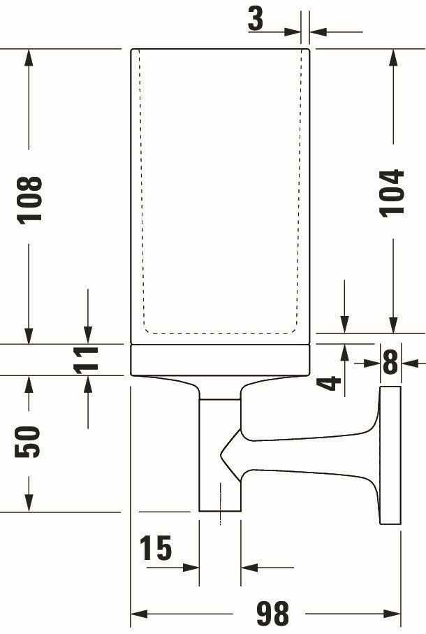 Pahar baie Duravit 0099310400, Starck T, tip instalare pe perete, calitate superioara pentru baia ta, bronz [6]