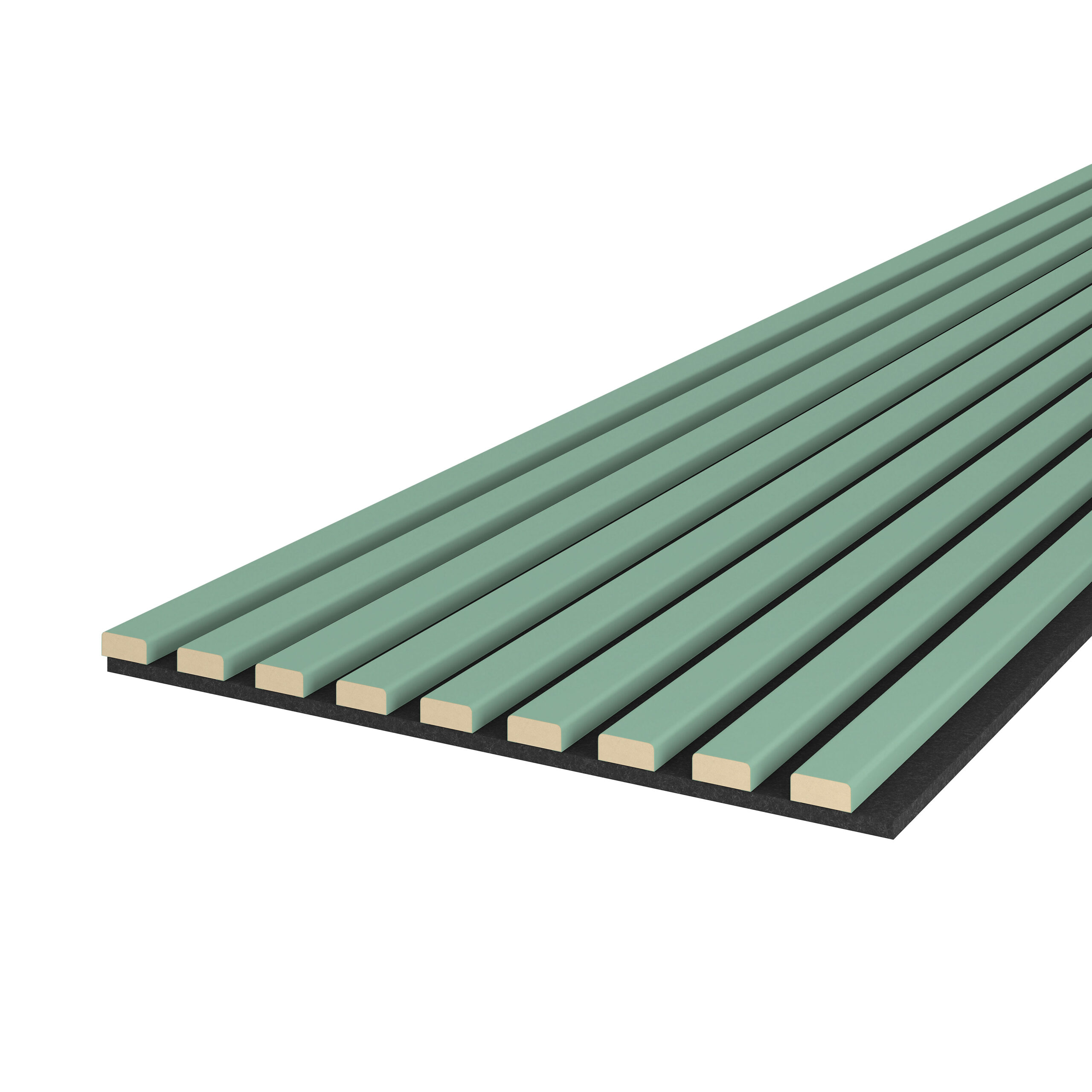 Riflaj MDF decorativ LDA PREMIUM de tip Panou Acustic, Verde Salvie, 260x40 cm [4]