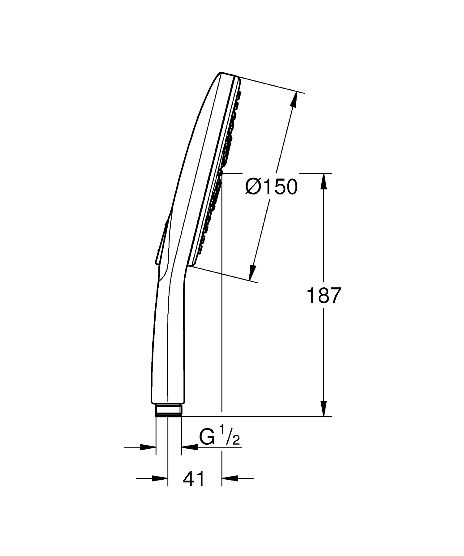 Para de dus Grohe 26597000, Vitalio SmartActive 150, diametru 150 mm, 3 functii, montaj universal, crom [3]