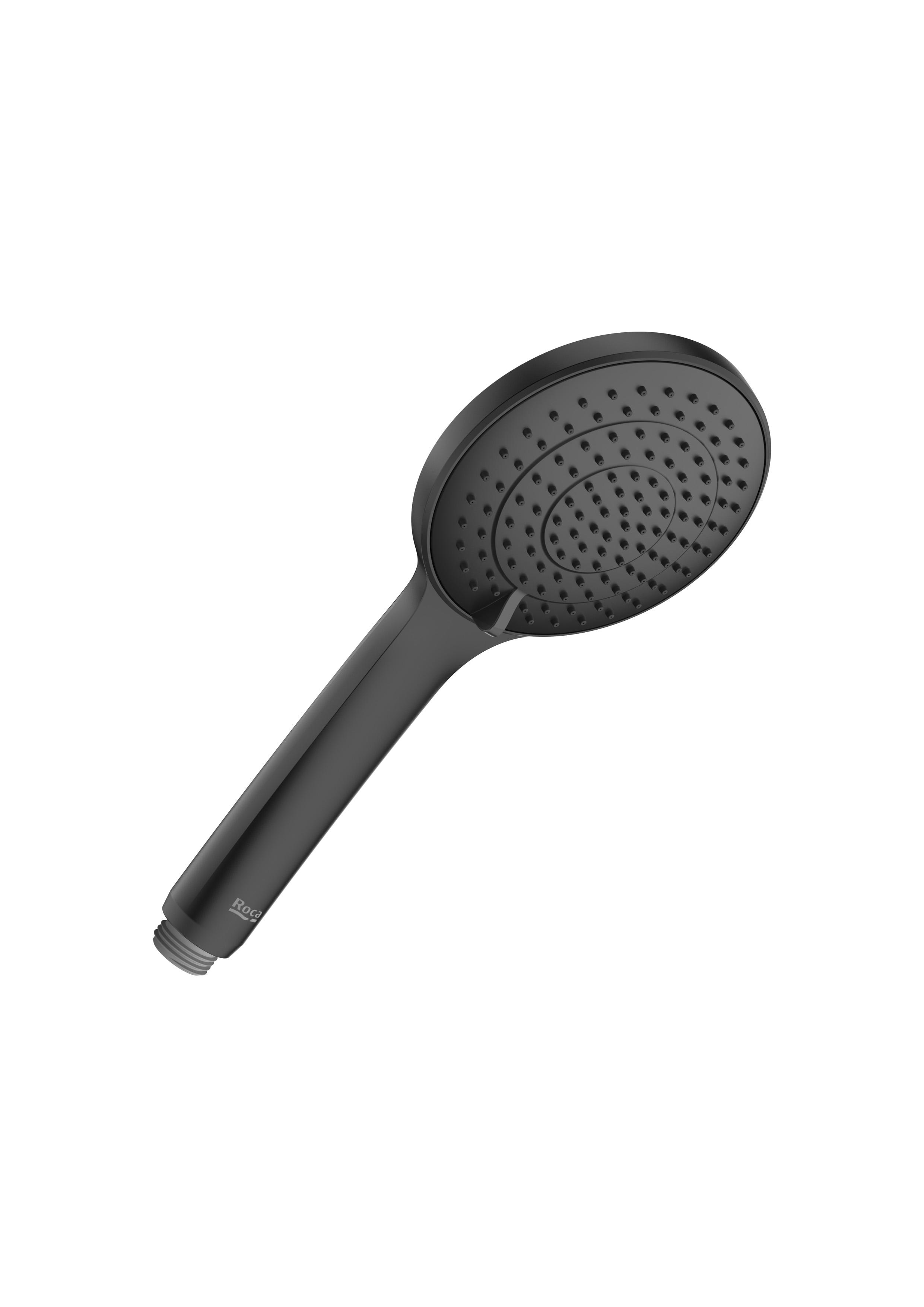 Baterii sanitare - Para de dus Roca A5BG109NB0, Sensum, diametru 110 mm, 3 functii, montaj universal, racord 1/2'', negru