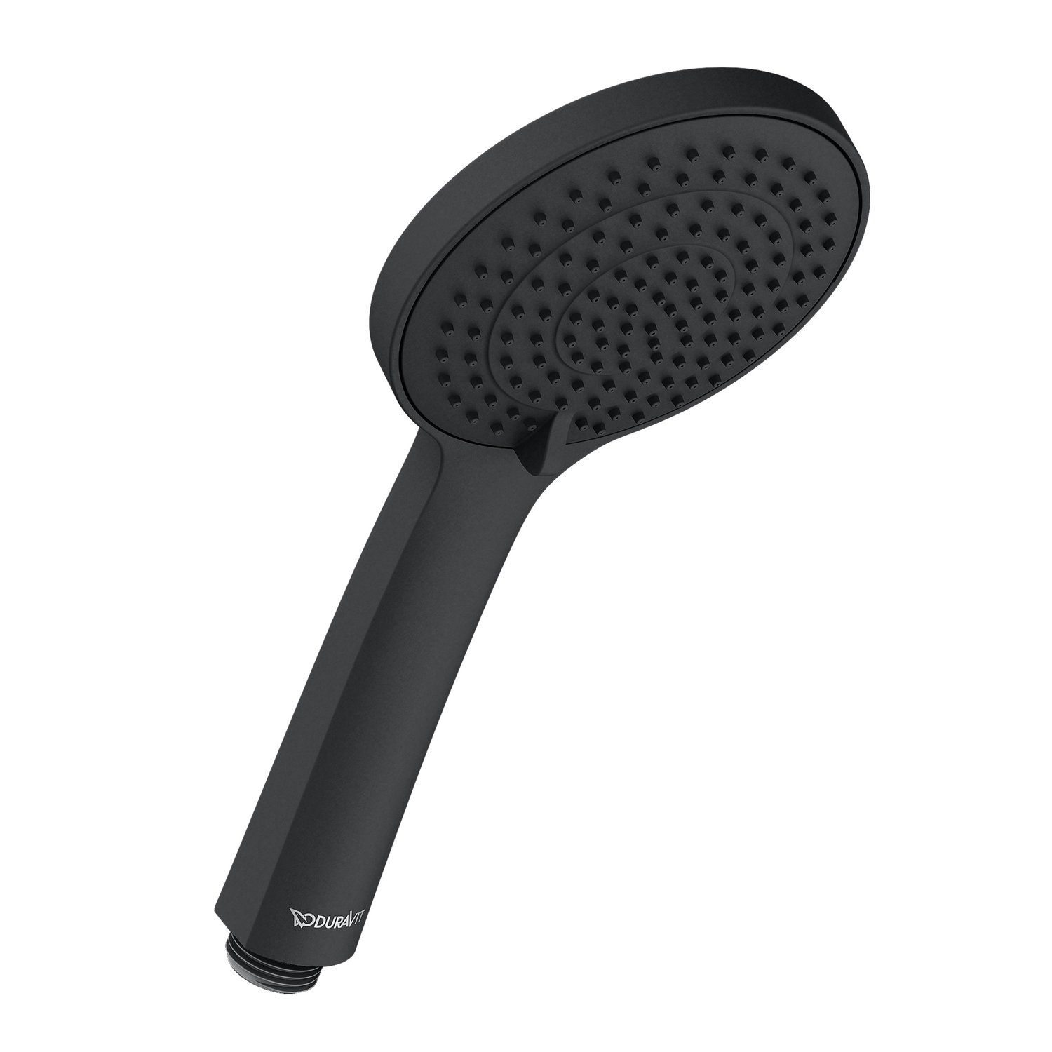 Baterii sanitare - Para de dus Duravit UV0650015046, dus, diametru 110 mm, 3 functii, montaj universal, racord 1/2'', negru