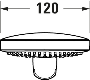 Para de dus Duravit UV0650017046, dus, diametru 120 mm, 3 functii, montaj universal, racord 1/2'', negru [6]