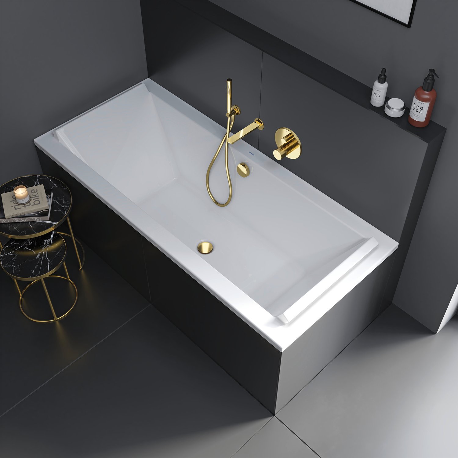 Para de dus Duravit UV0642001034, dus, diametru 25 mm, montaj universal, racord 1/2'', para shockproof, auriu [3]