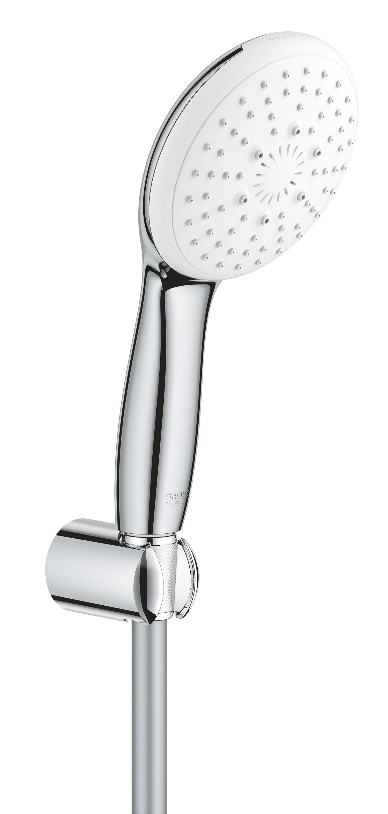 Baterii sanitare - Set para de dus Grohe 26639003, Para dus Tempesta 110, diametru 110 mm, 3 functii, montaj universal, crom