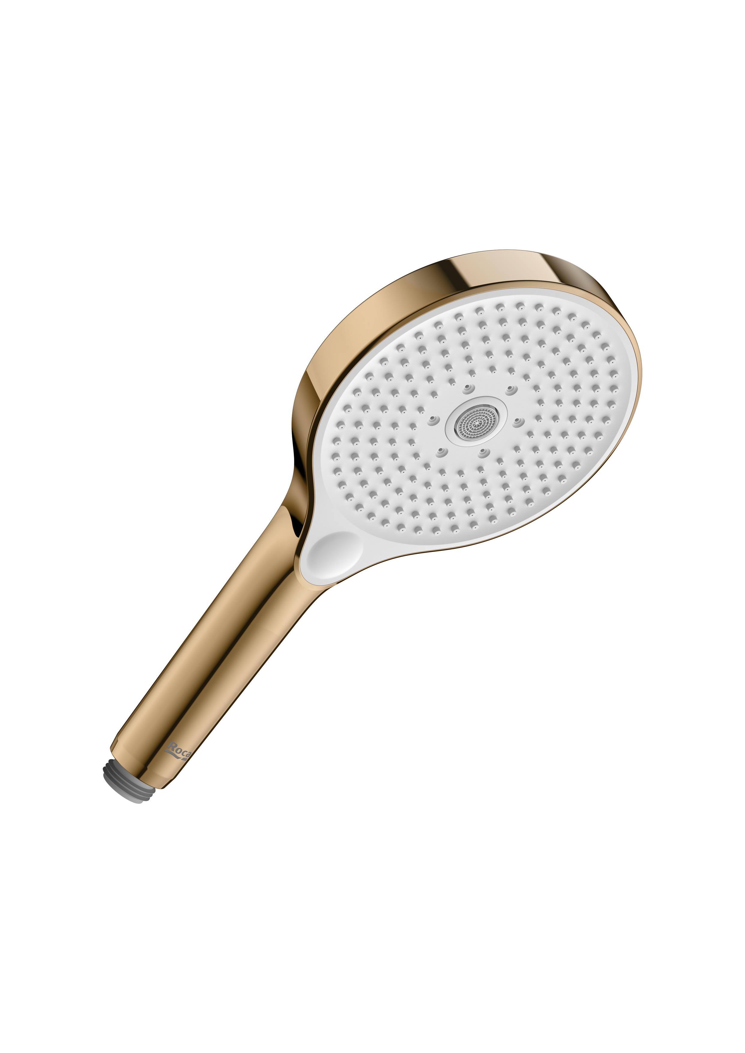 Baterii sanitare - Para de dus Roca A5B8114RG0, dus Pleum, diametru 130 mm, 3 functii, montaj universal, racord 1/2'', cupru