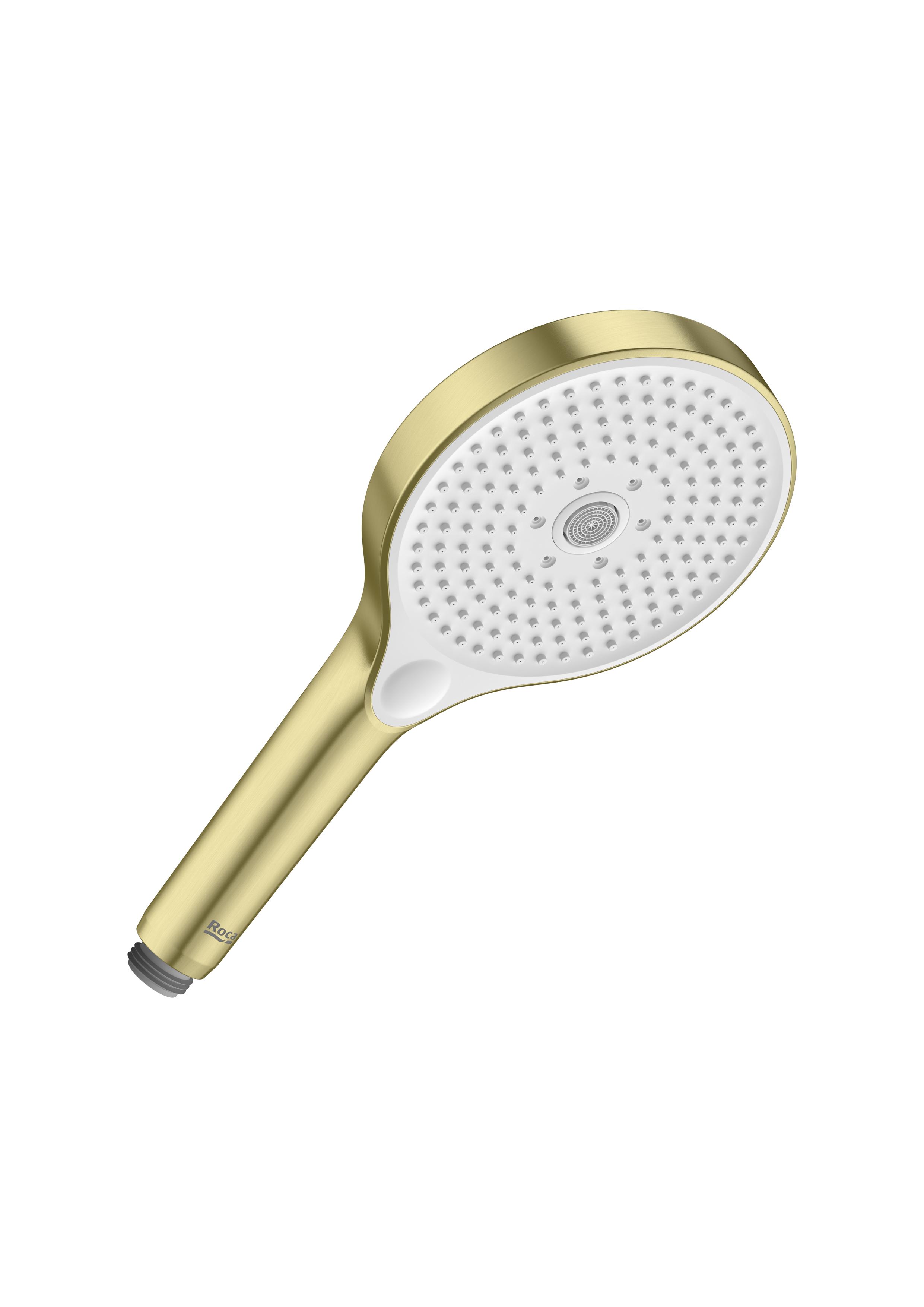Para de dus Roca A5B8114VA0, dus Pleum, diametru 130 mm, 3 functii, montaj universal, racord 1/2'', auriu [0]