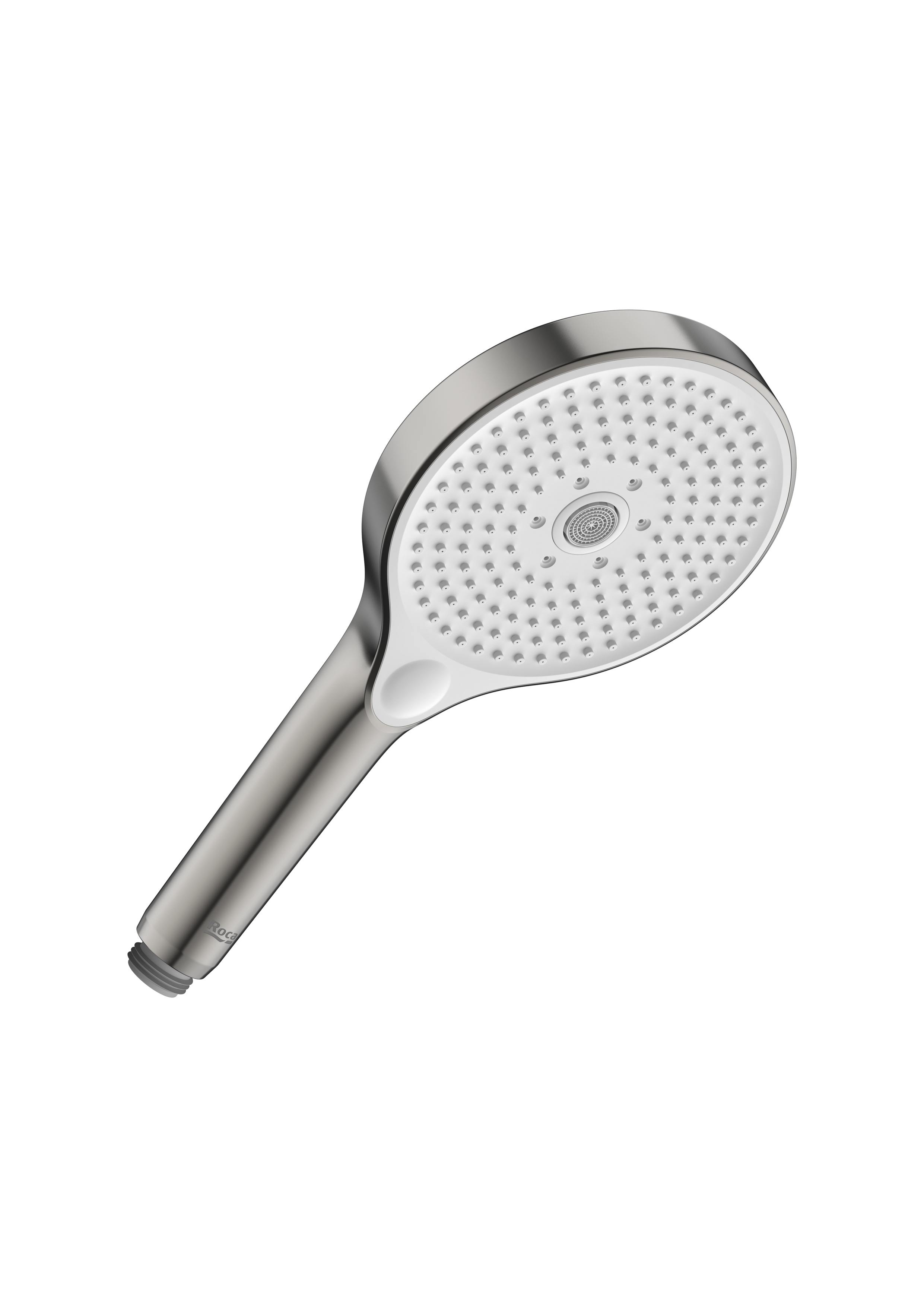 Baterii sanitare - Para de dus Roca A5B8114SM0, dus Pleum, diametru 130 mm, 3 functii, montaj universal, racord 1/2'', otel satinat