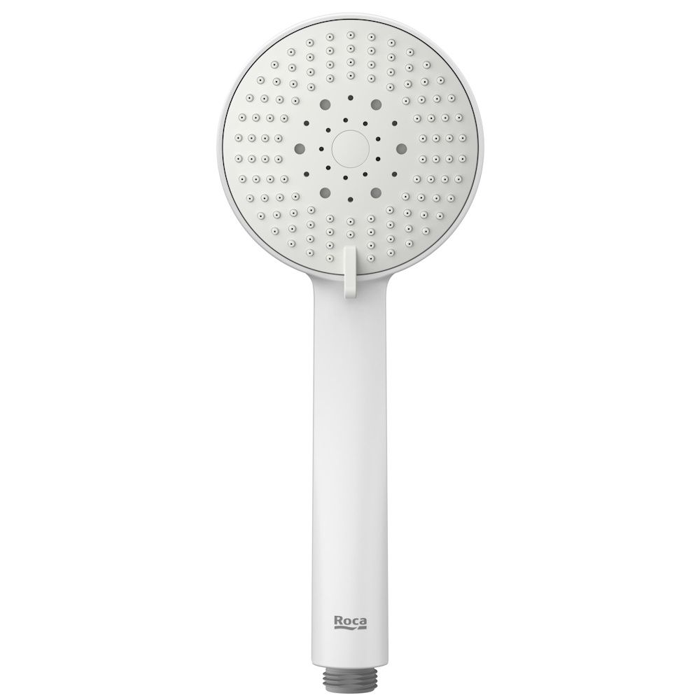 Baterii sanitare - Para de dus Roca A5B1B03B00, dus Stella, diametru 100 mm, 3 functii, montaj universal, racord 1/2'', alb