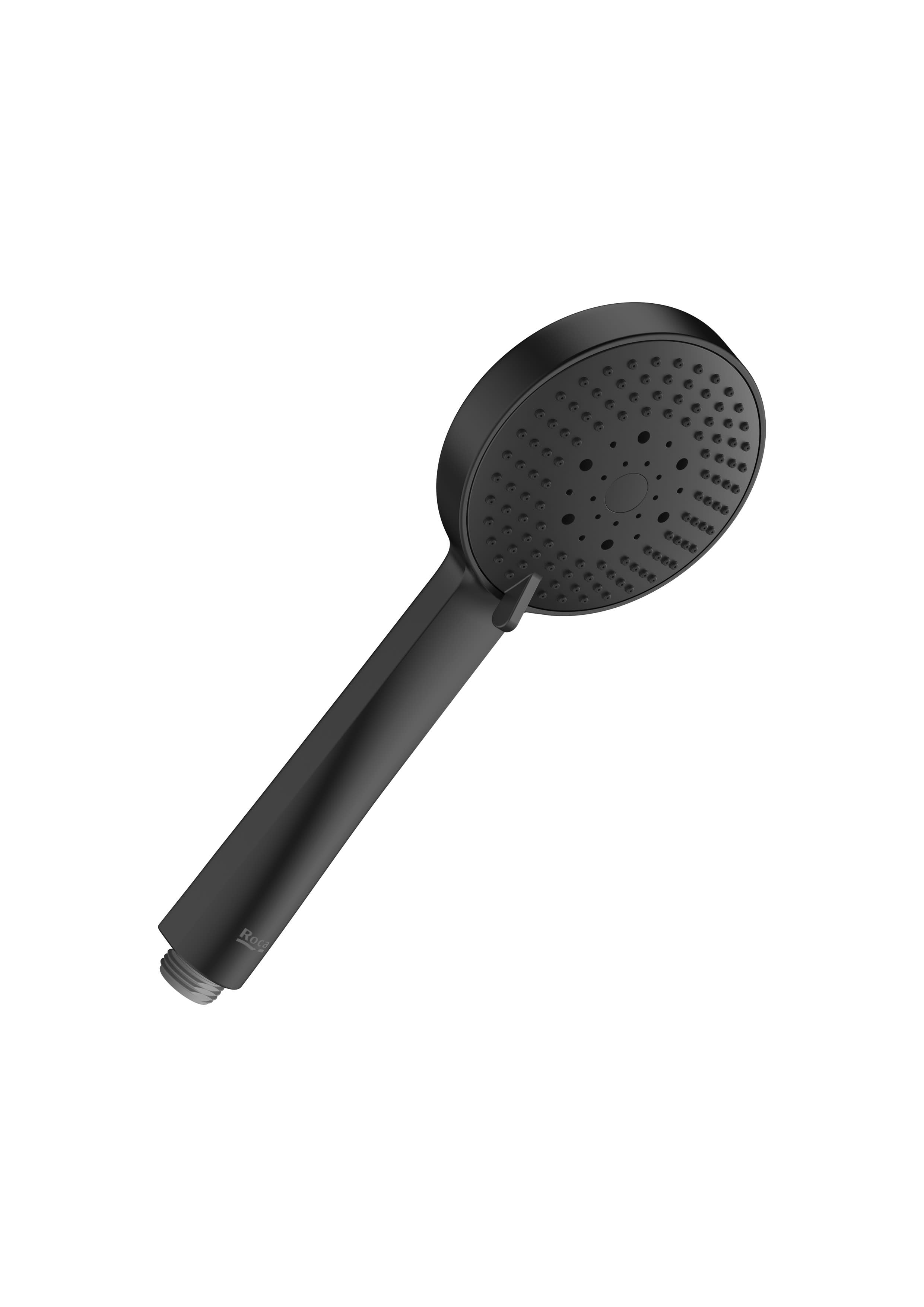 Baterii sanitare - Para de dus Roca A5B8113NB0, dus Stella, diametru 100 mm, 3 functii, montaj universal, racord 1/2'', negru