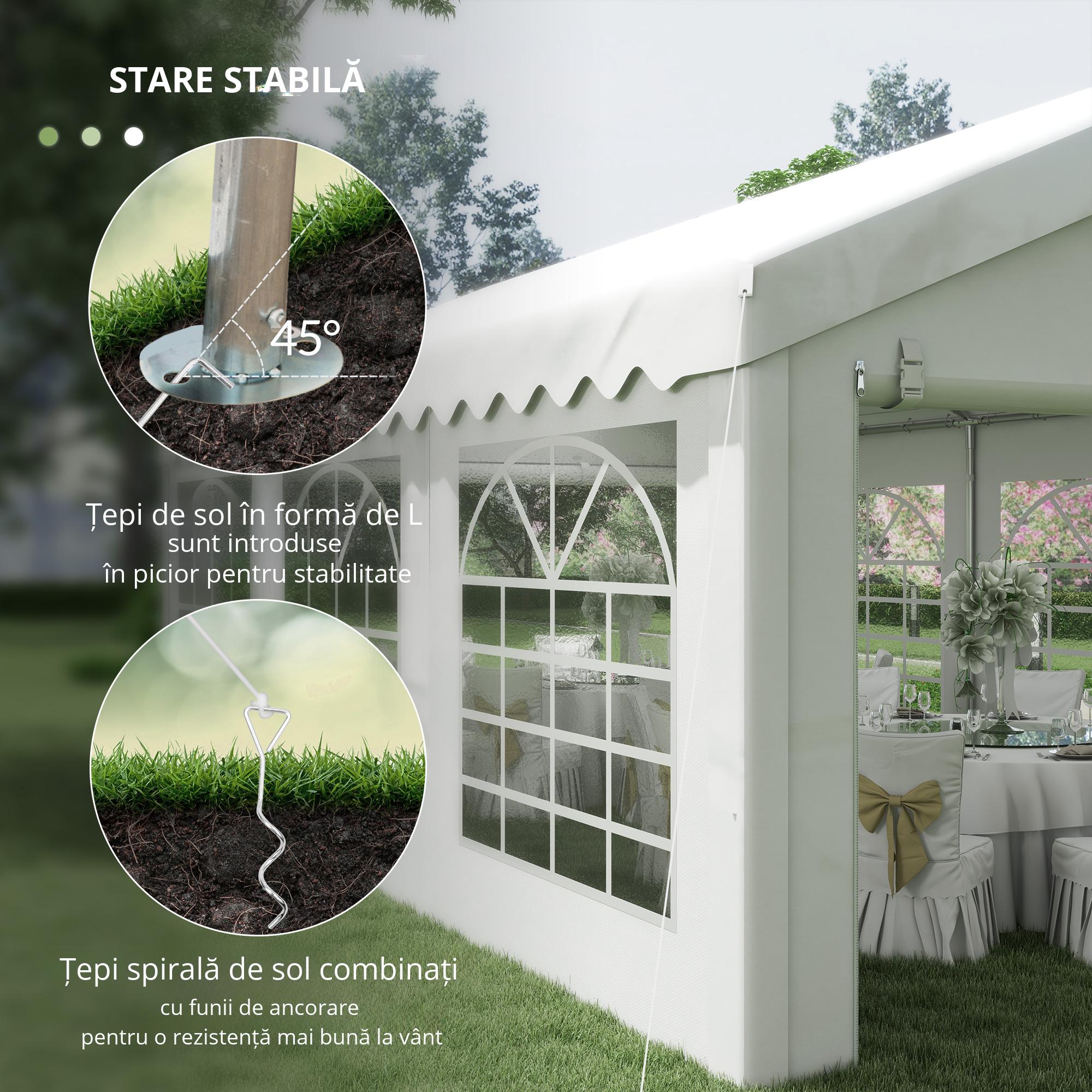  Foisor pentru Exterior, Marchiza pentru Petreceri, Nunta si Cadru din Otel, 6 x 4 m [4]