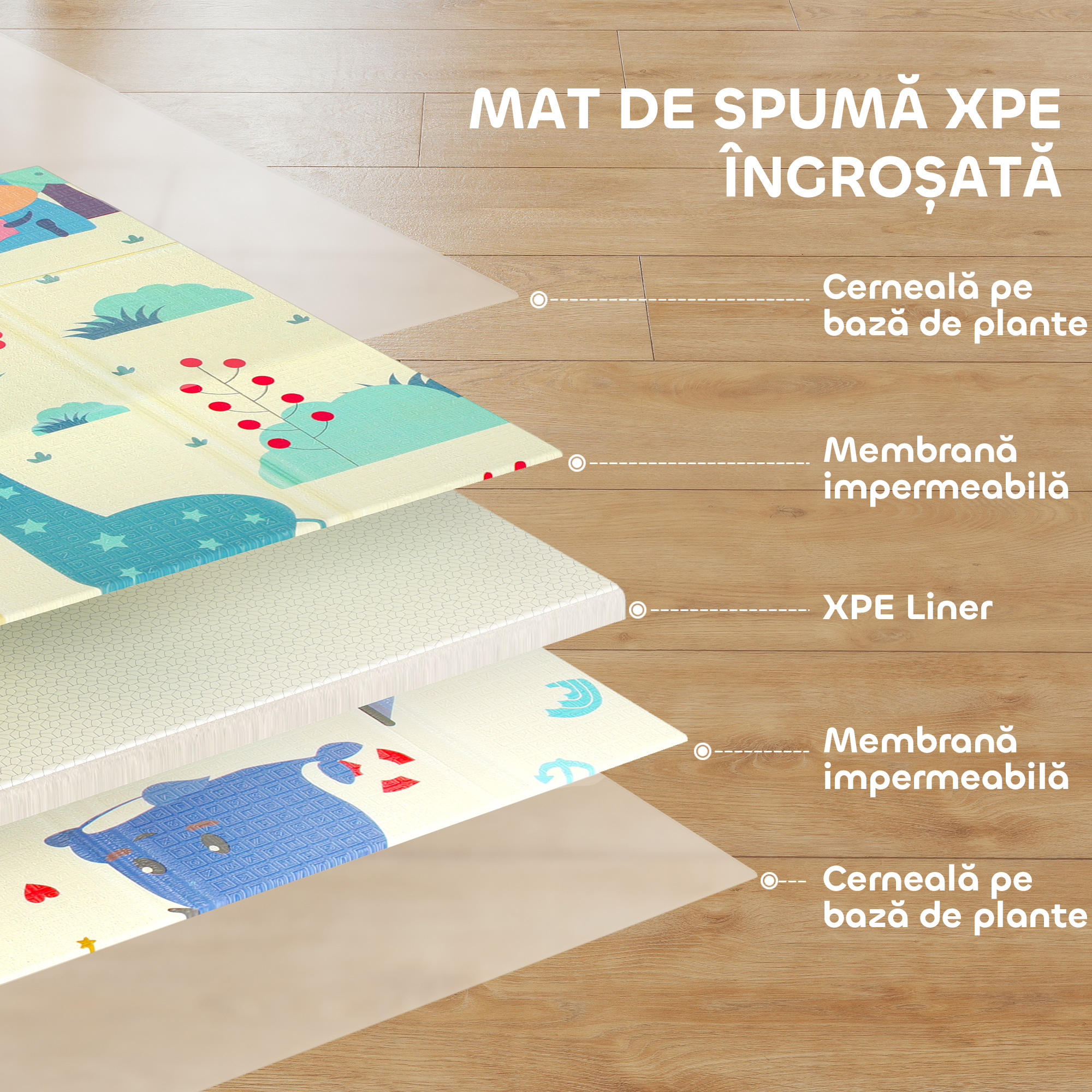  Covoras bebelusi pliabil, fata-verso, 196x176cm, tema cerbi si balene [4]