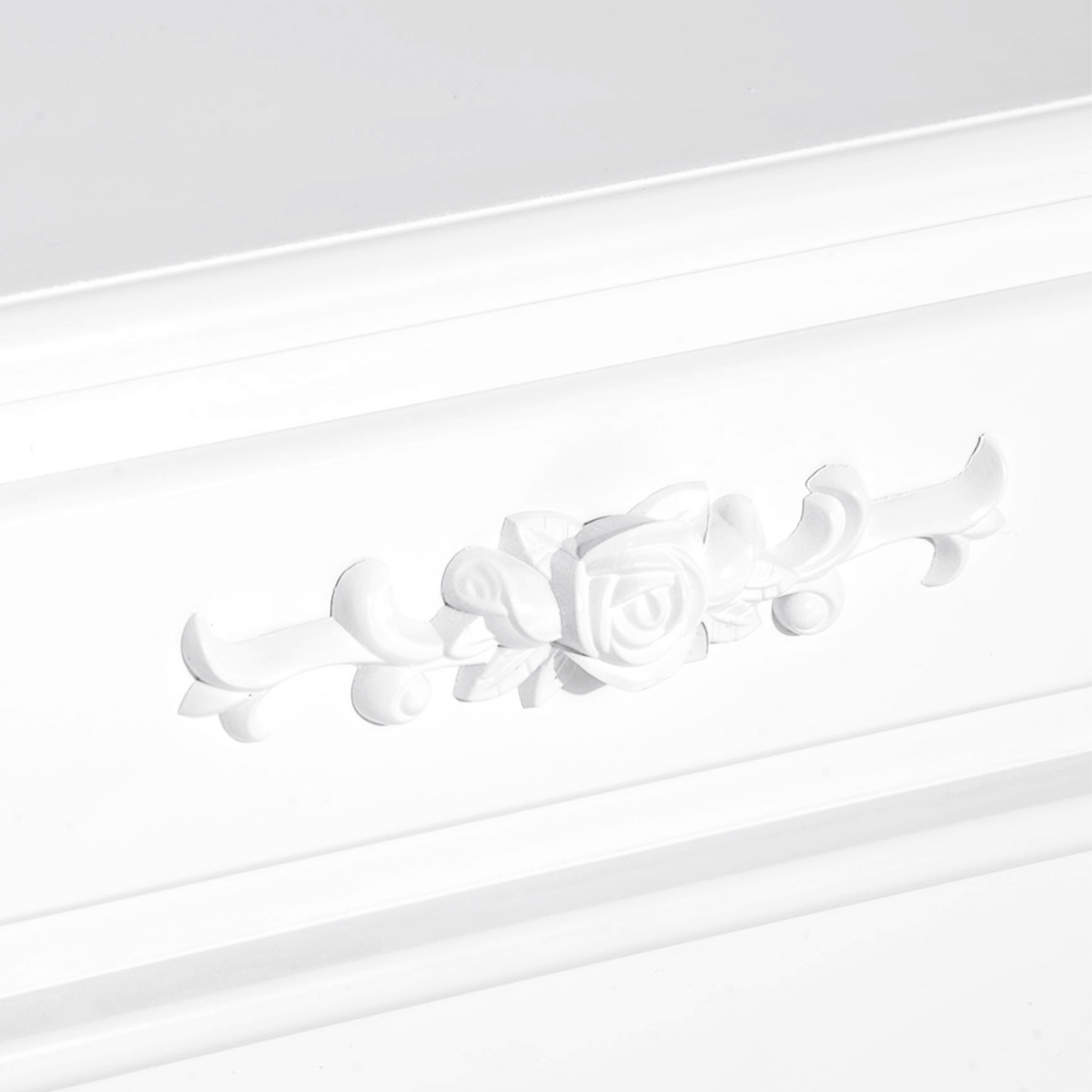  Noptiera cu Sertar in Lemn Alb, 40 x 30 x 60cm [7]