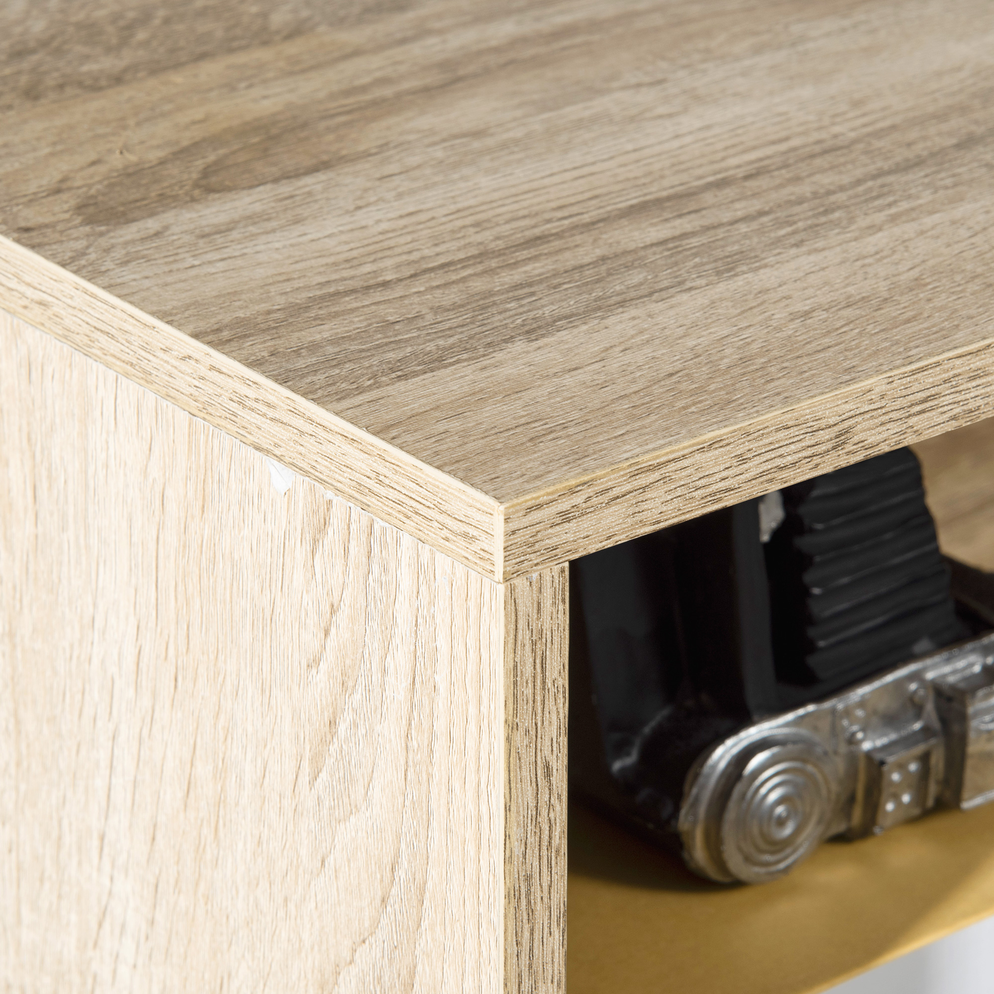  Pantofar cu 2 usi rabatabile si dulap, reglabil, natural, alb [7]