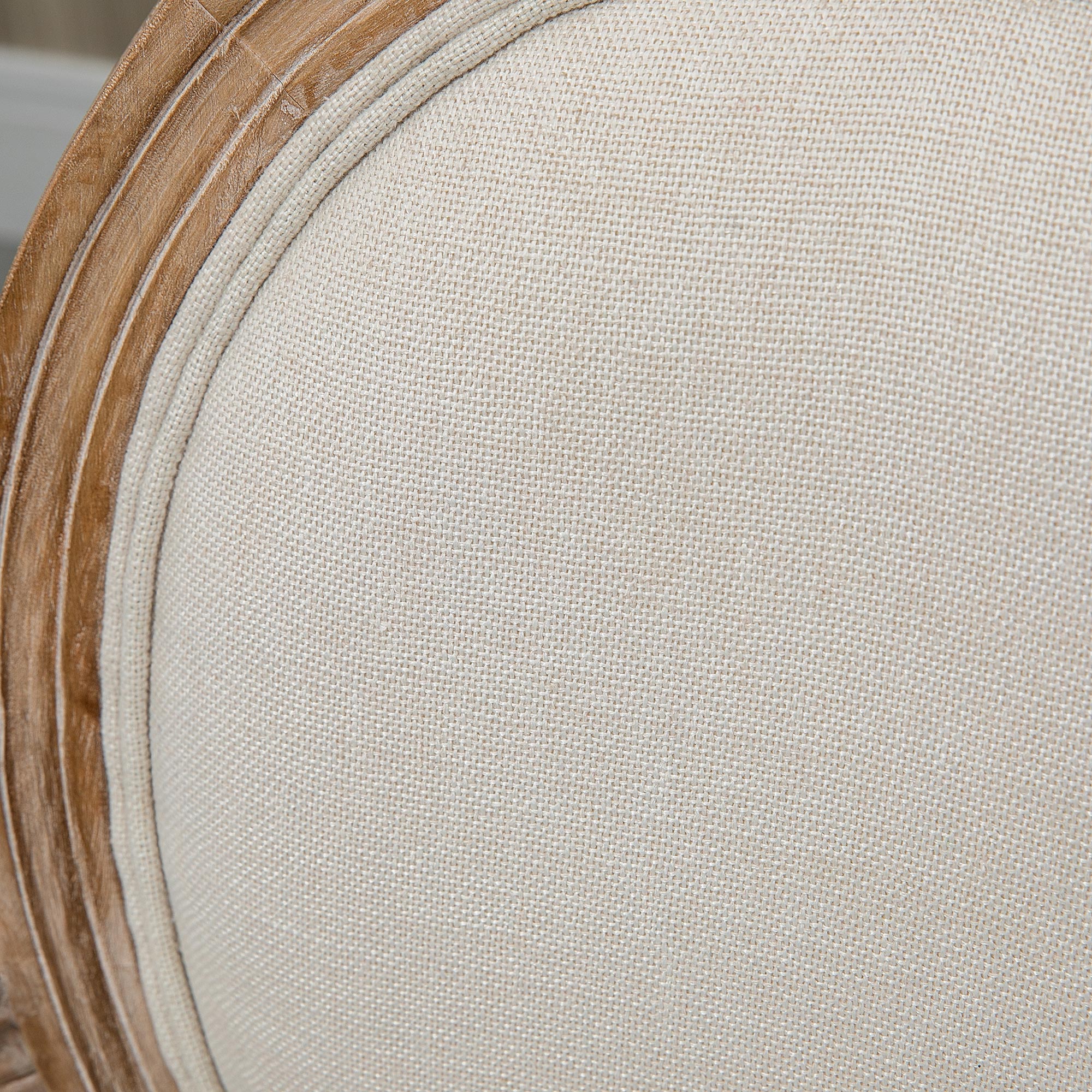  Scaun de Sufragerie din Lemn, Alb Crem [6]