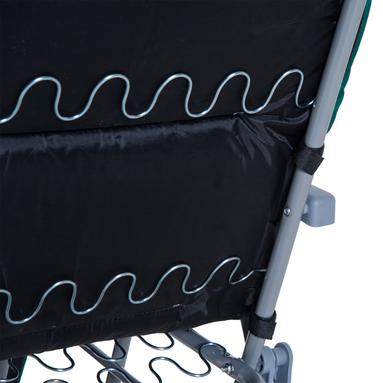  Set 2 sezlonguri de Gradina pentru Plaja cu Brate Reclinabile, Alb si Verde [7]