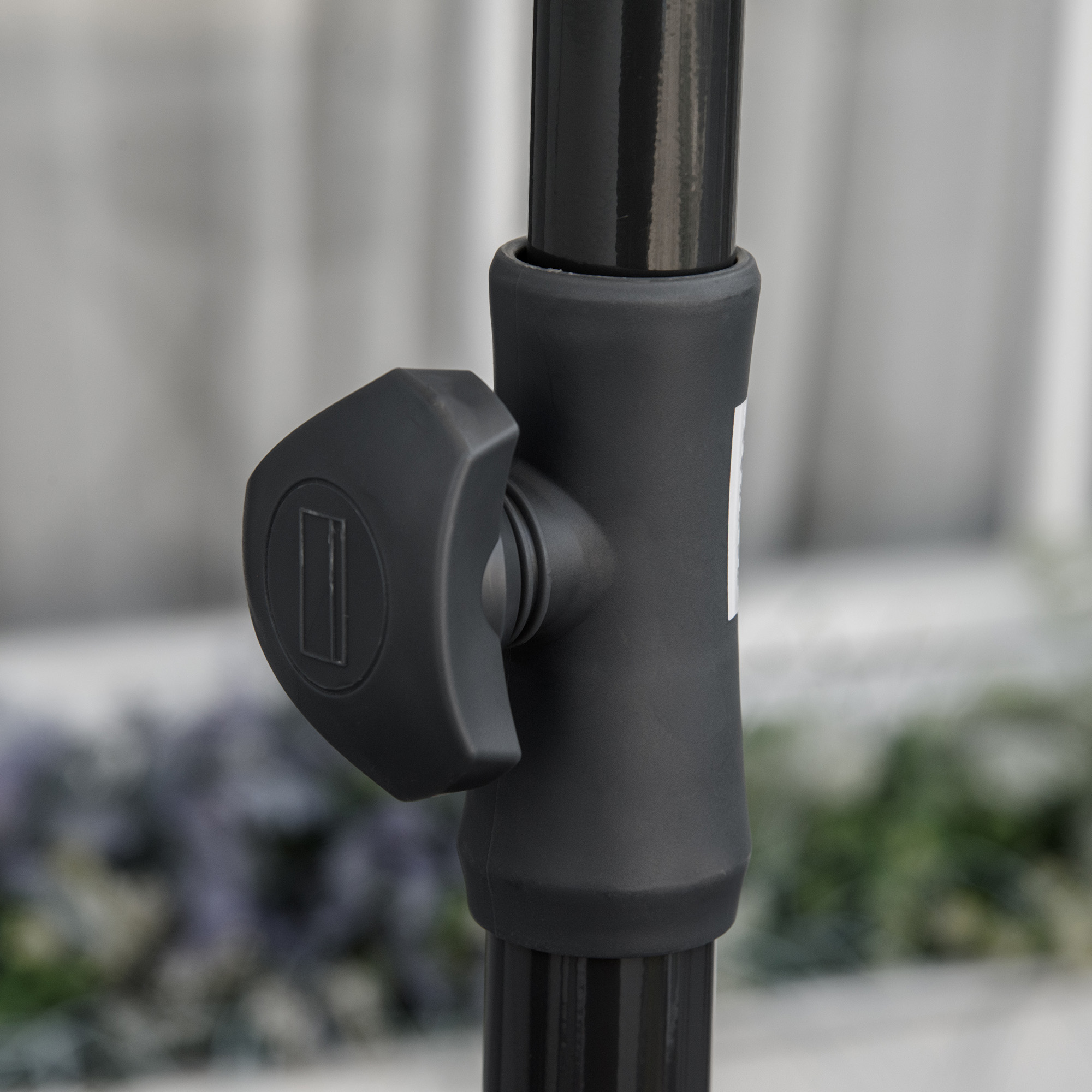  Umbrela pentru Gradina cu inclinare Reglabila si Stalp din Aluminiu, 198x130x245 cm, Bej [7]