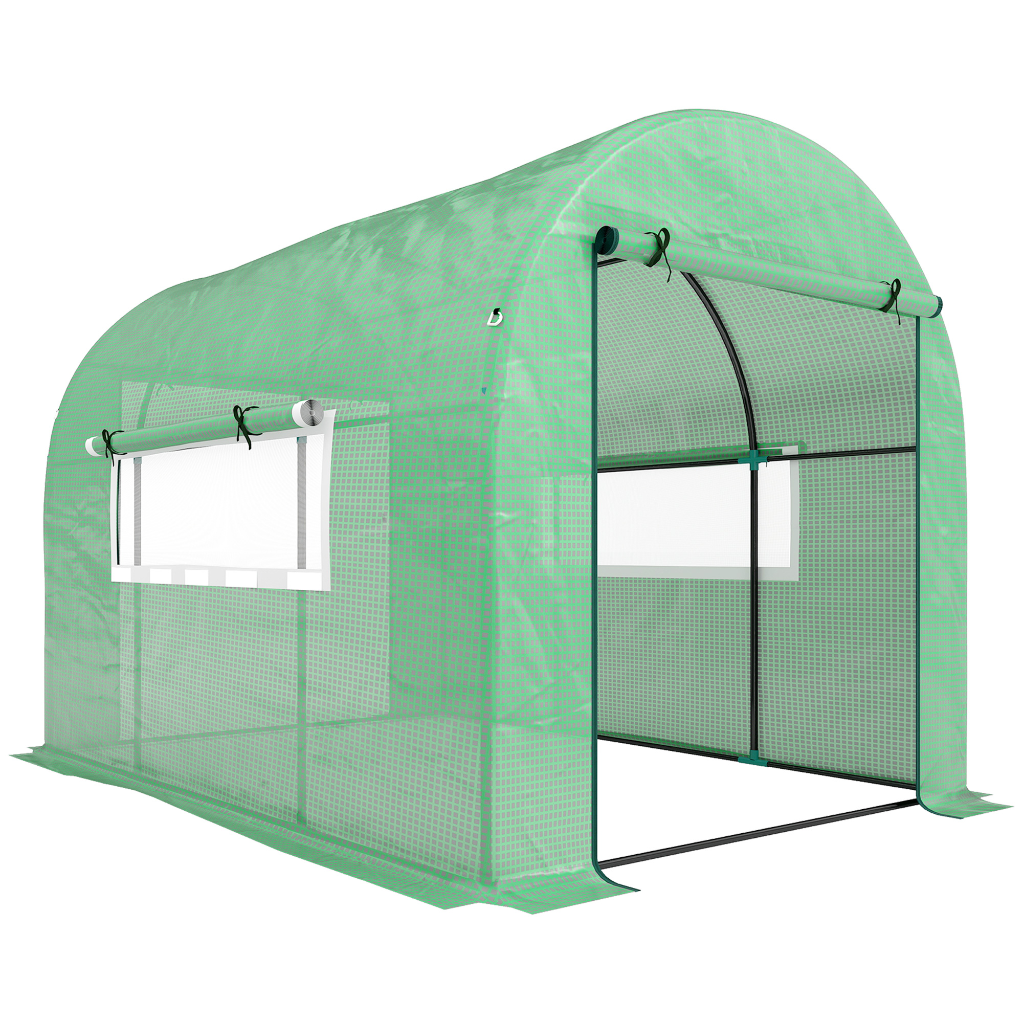 Gradina & balcon -  Solar Tip Tunel 300 x 200cm Walk-In Polytunnel Greenhouse - Verde