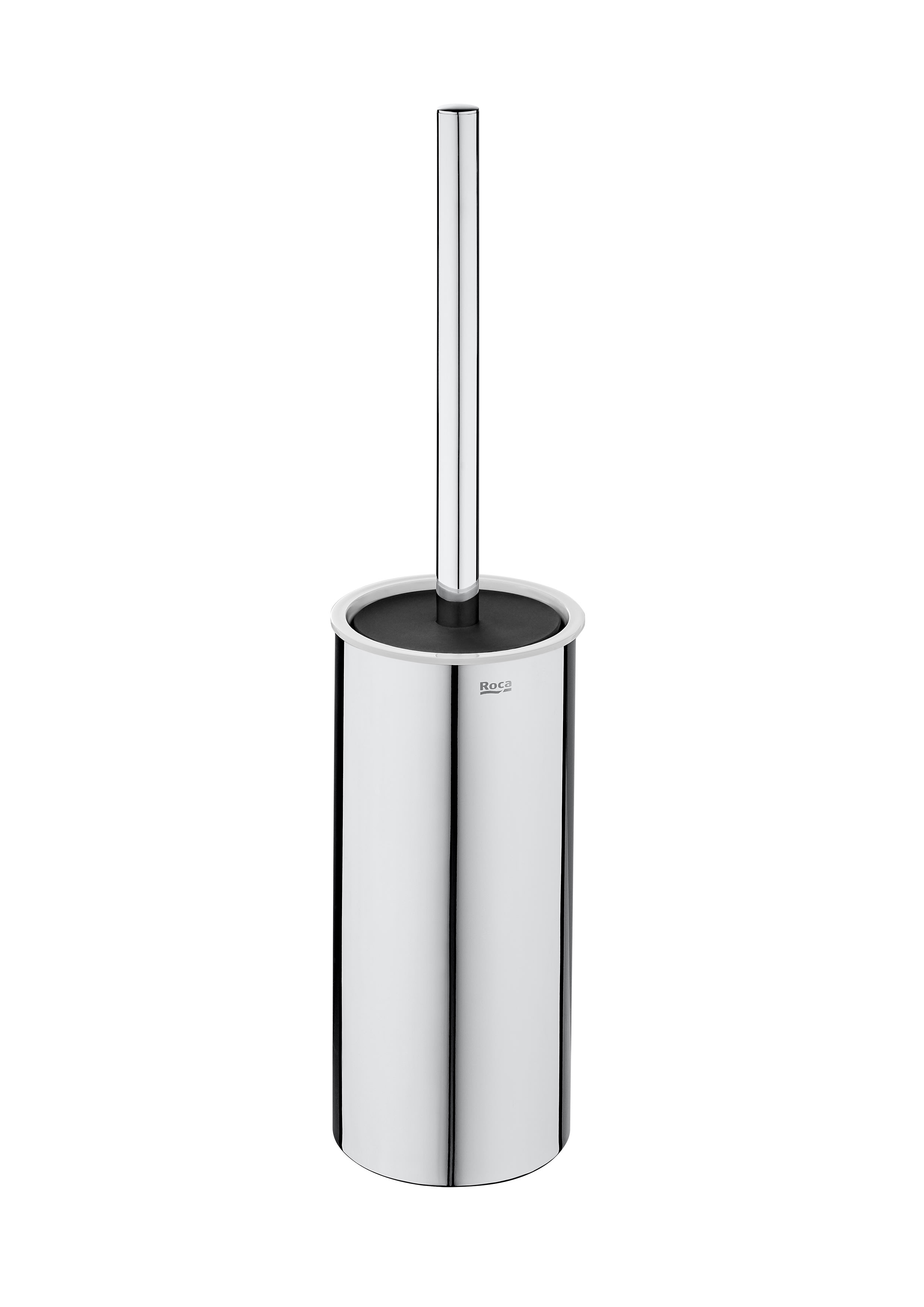 Baie - Set perie WC Roca A817038001, Perie Tempo, tip instalare pe podea, elemente fixare ascunse, seria Tempo, crom