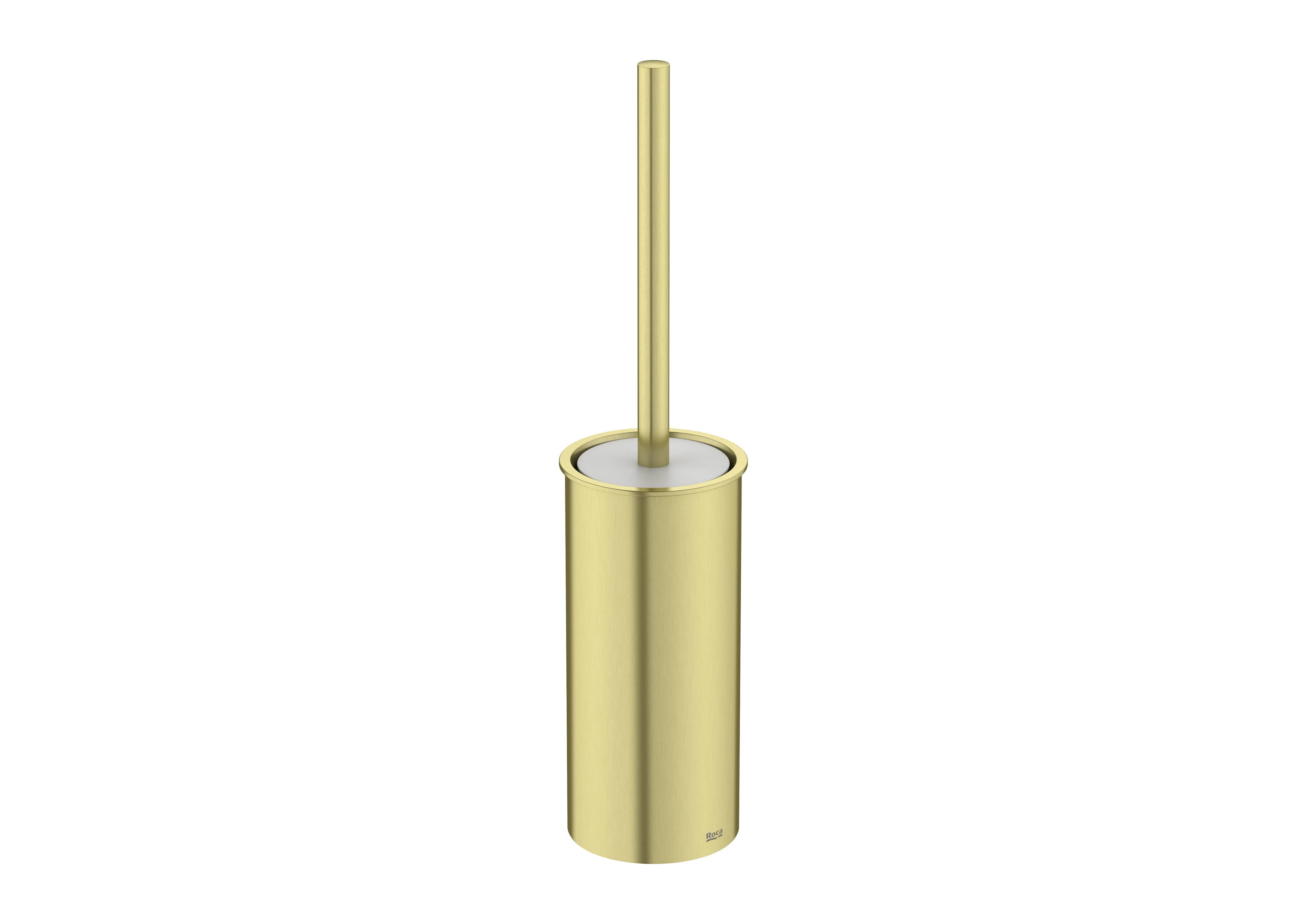 Baie - Set perie WC Roca A817038VA0, Perie Tempo, tip instalare pe podea, elemente fixare ascunse, seria Tempo, auriu