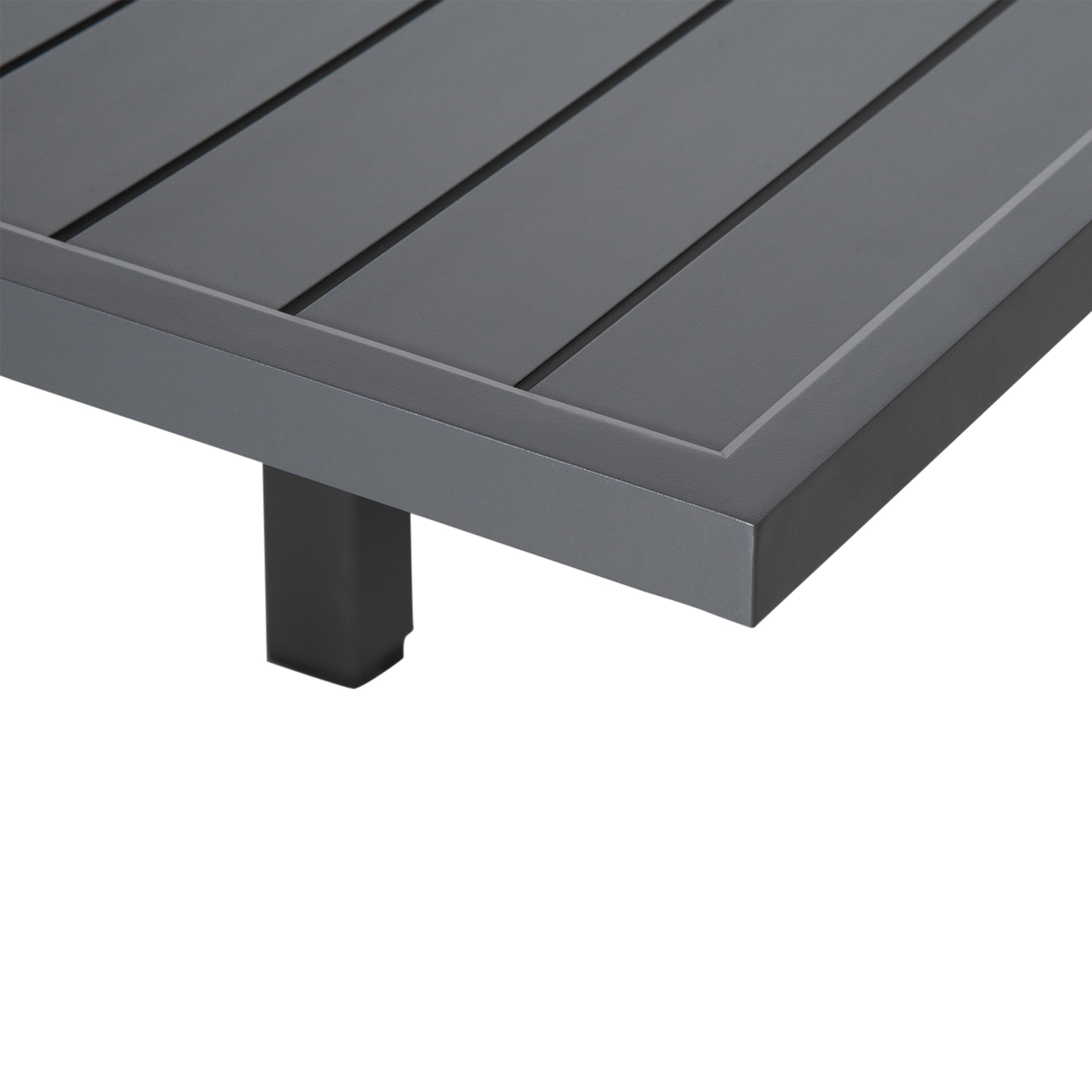 Masa de Gradina Extensibila  pentru 8-10 Persoane cu Structura din Aluminiu, 135-270x90x75cm, Gri [8]