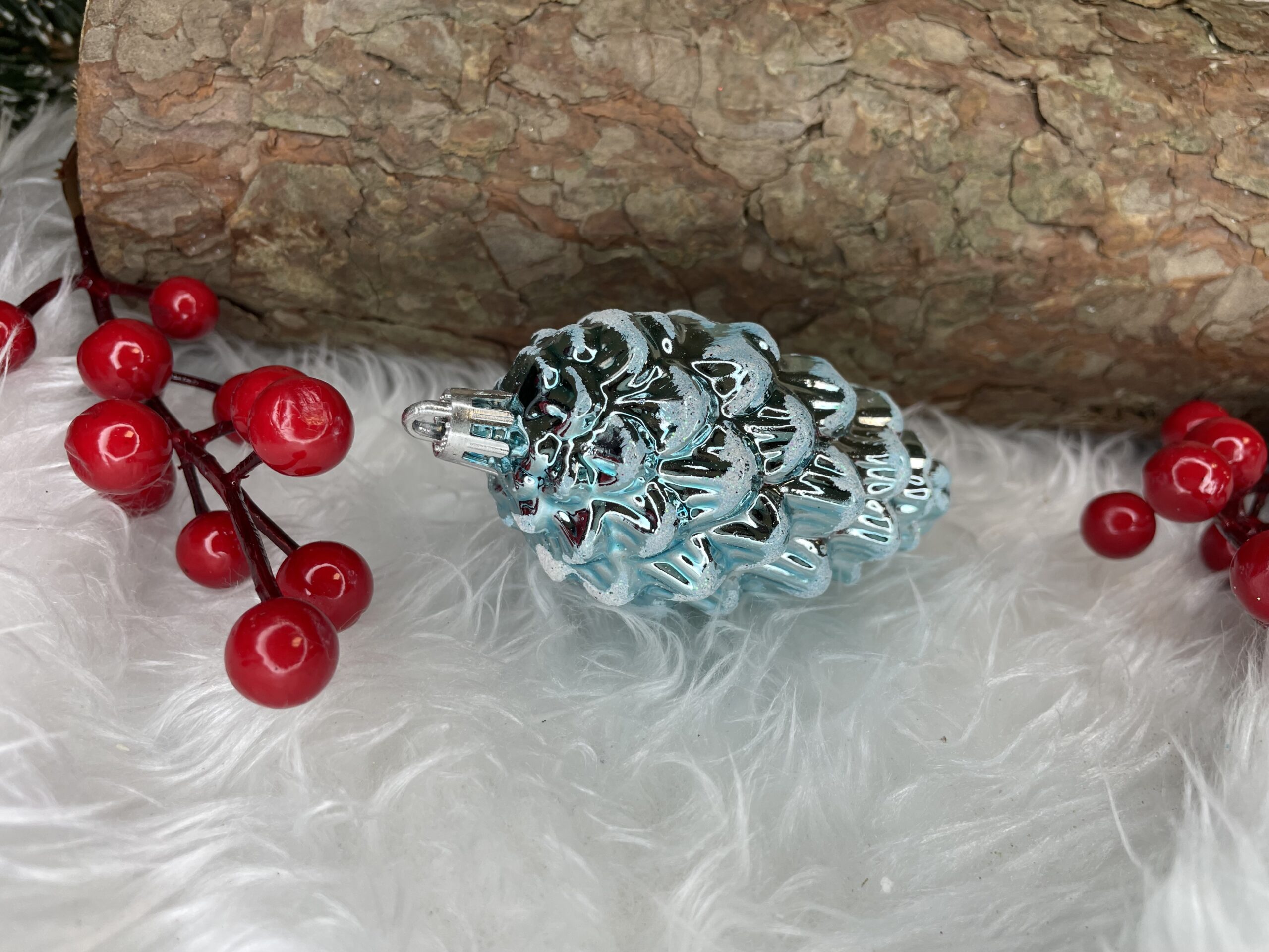 Set globuri si decoratiuni de Craciun, 72 piese, diverse dimensiuni, albastru [25]