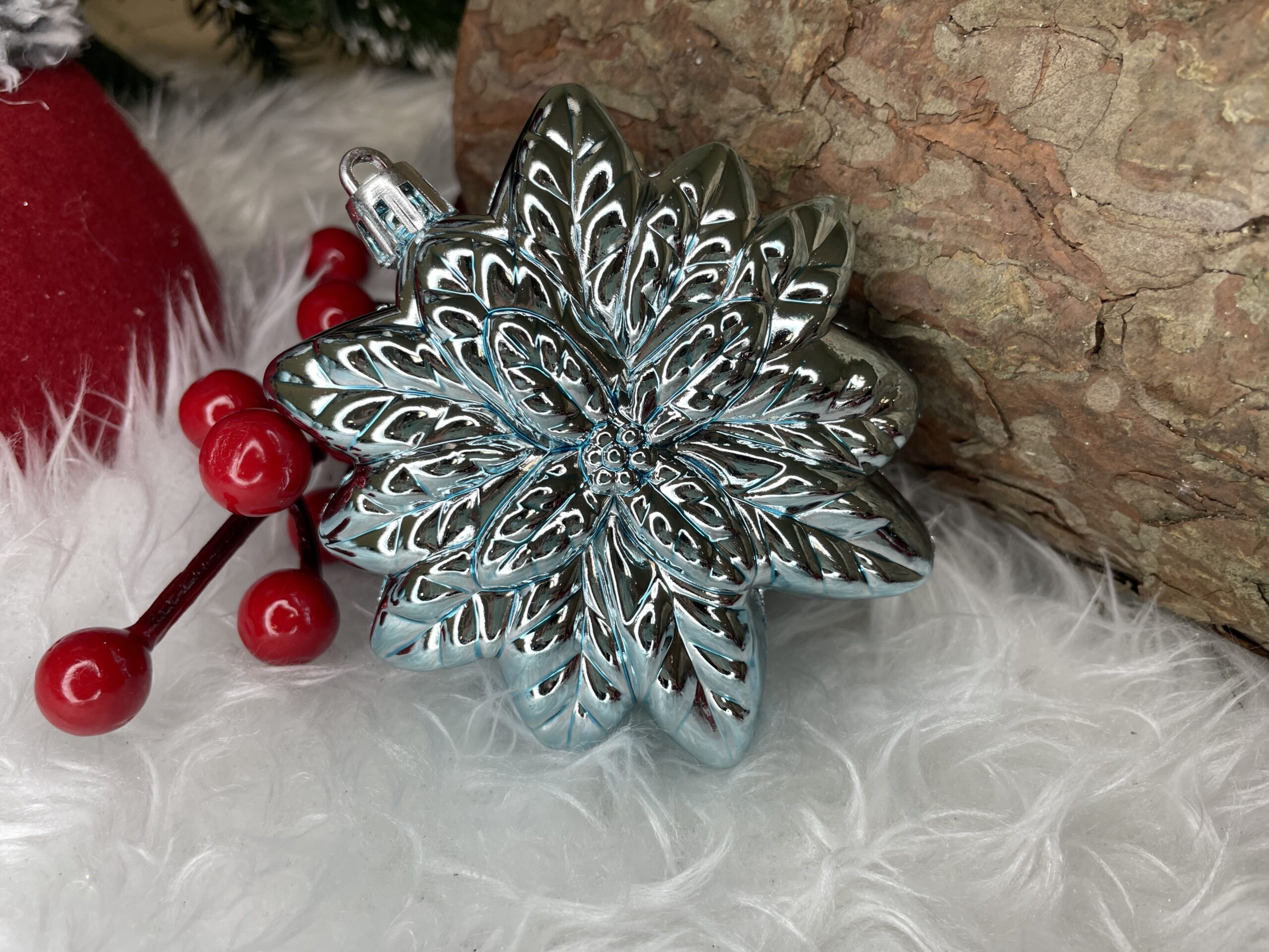 Set globuri si decoratiuni de Craciun, 72 piese, diverse dimensiuni, albastru [27]