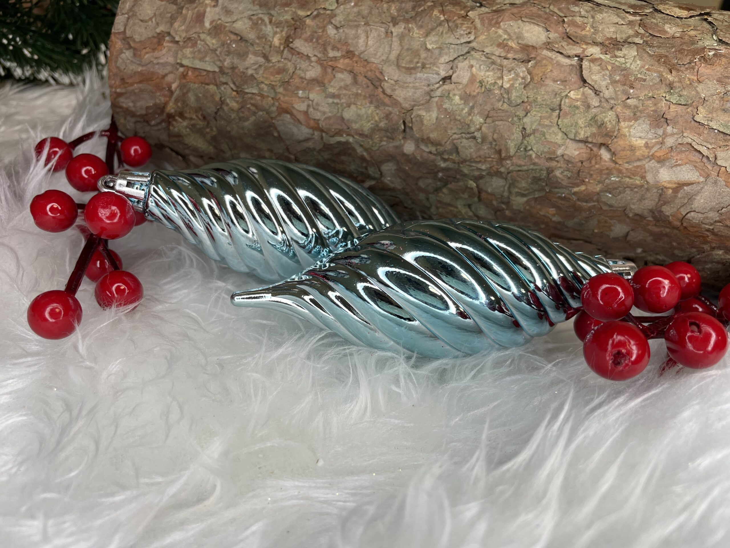 Set globuri si decoratiuni de Craciun, 72 piese, diverse dimensiuni, albastru [28]