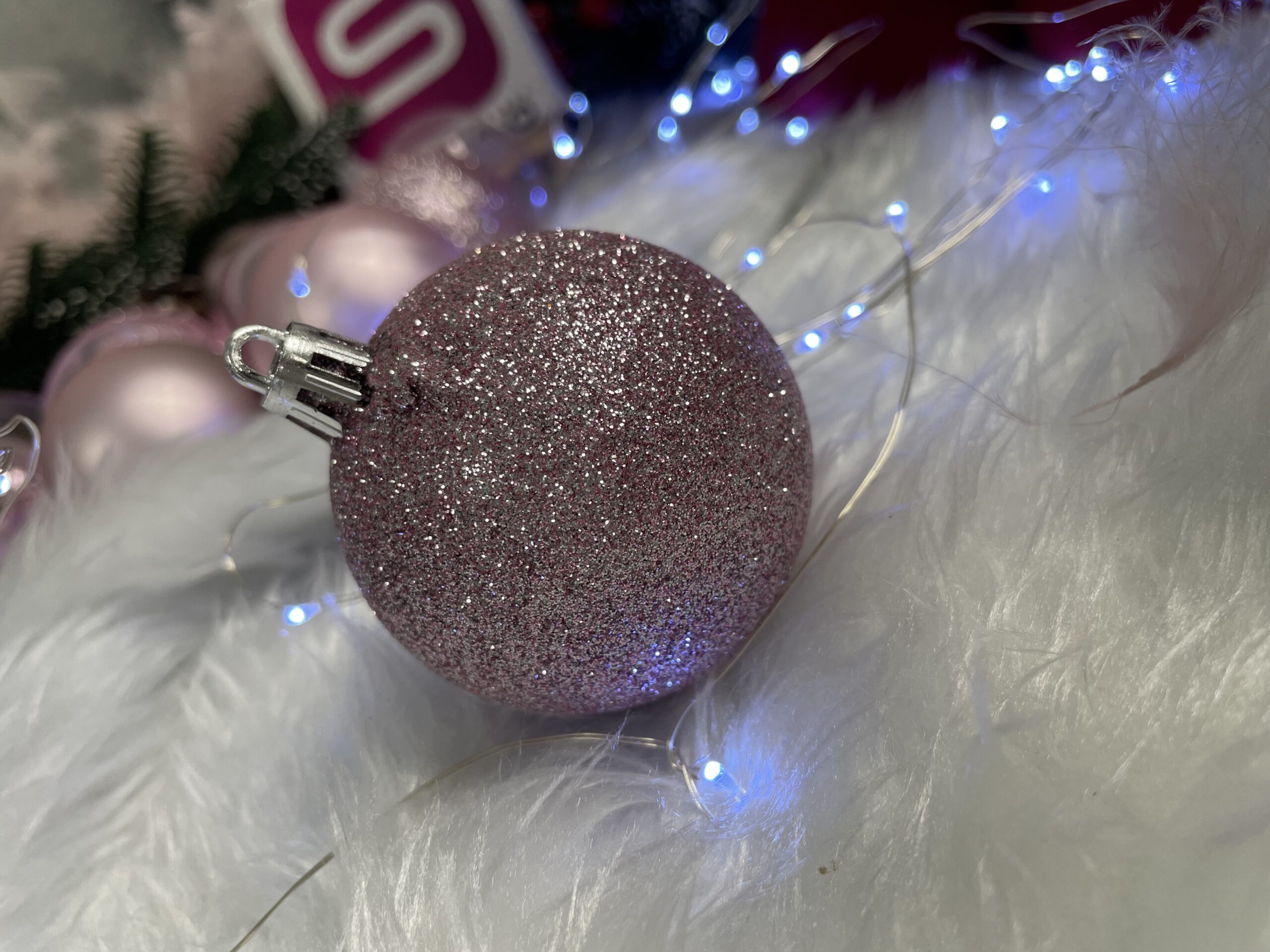 Set globuri de Craciun, 100 bucati, 6cm, roz [12]