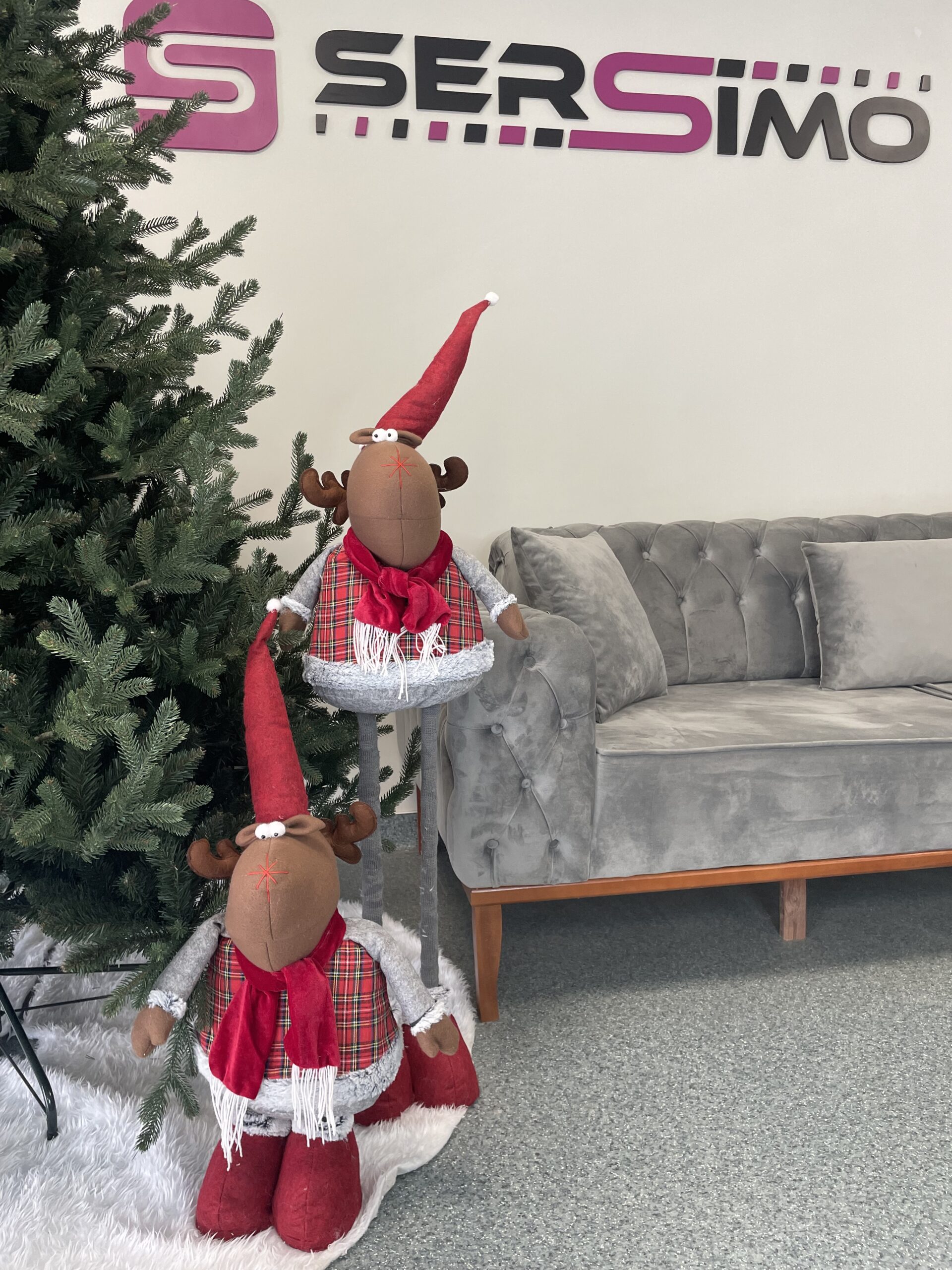 (DL) Figurina Craciun, Ren, picioare telescopice, inaltime extensibila 55-95cm [20]