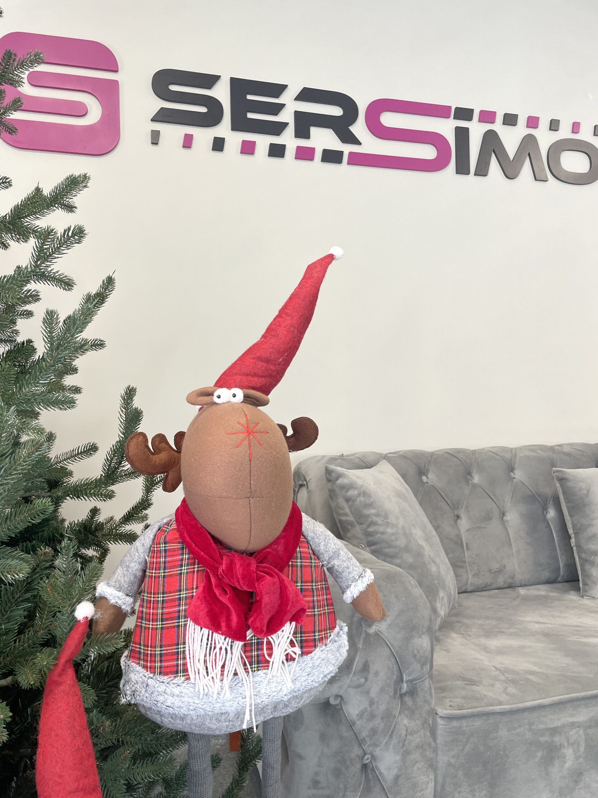 (DL) Figurina Craciun, Ren, picioare telescopice, inaltime extensibila 55-95cm [21]