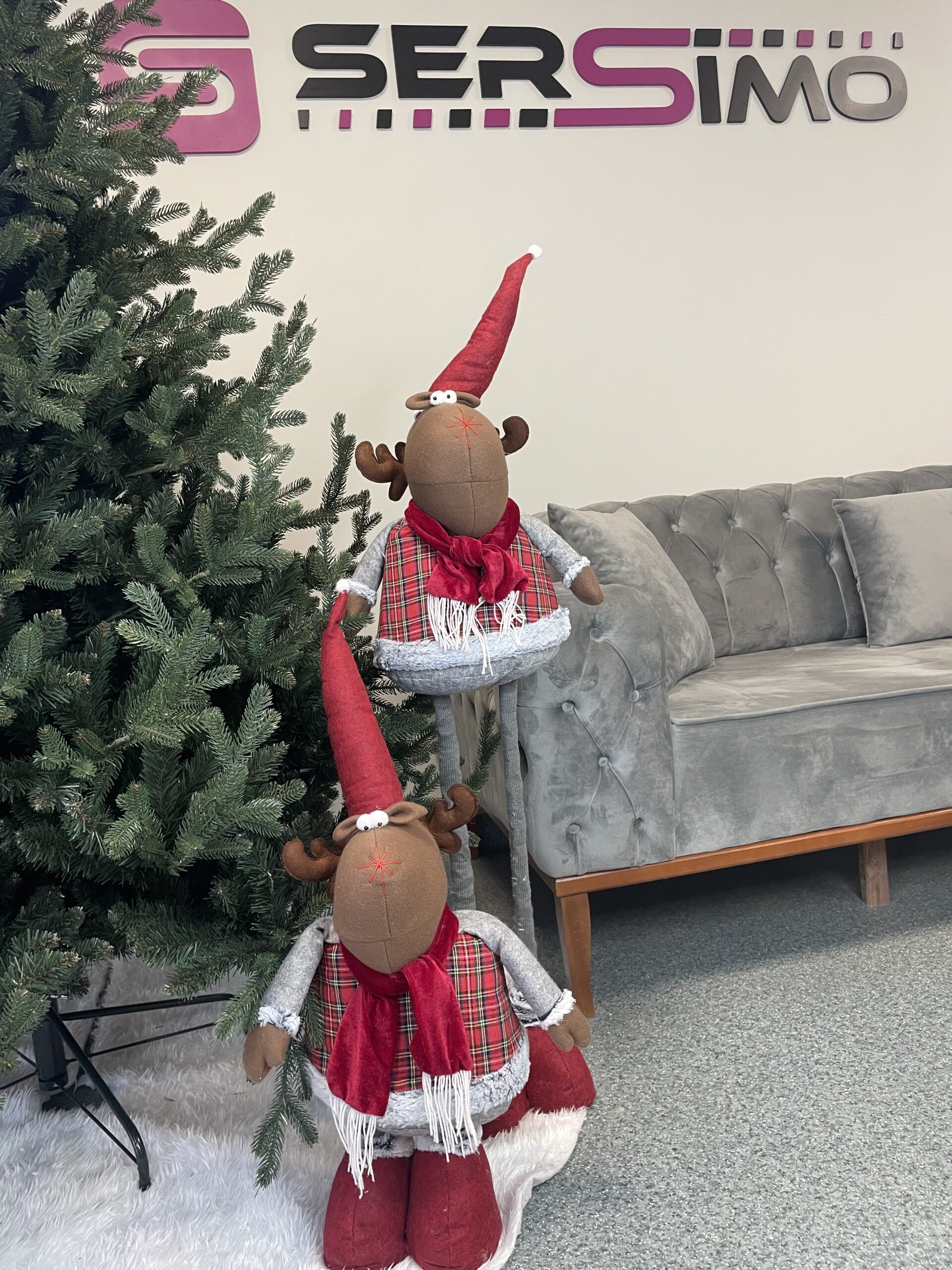 (DL) Figurina Craciun, Ren, picioare telescopice, inaltime extensibila 55-95cm [23]