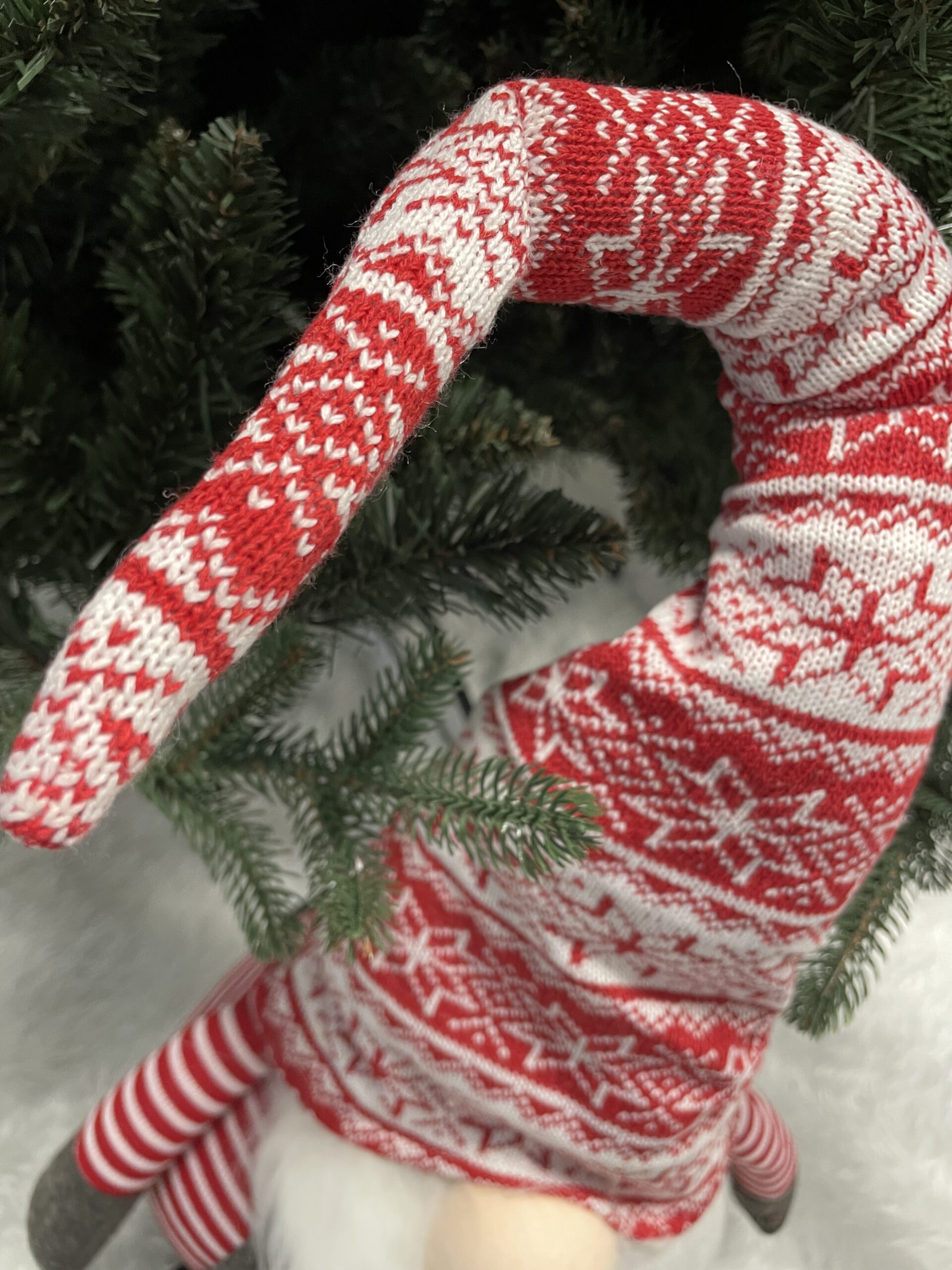 Figurina Craciun, Spiridus cu bluza in dungi, inaltime 80cm [17]