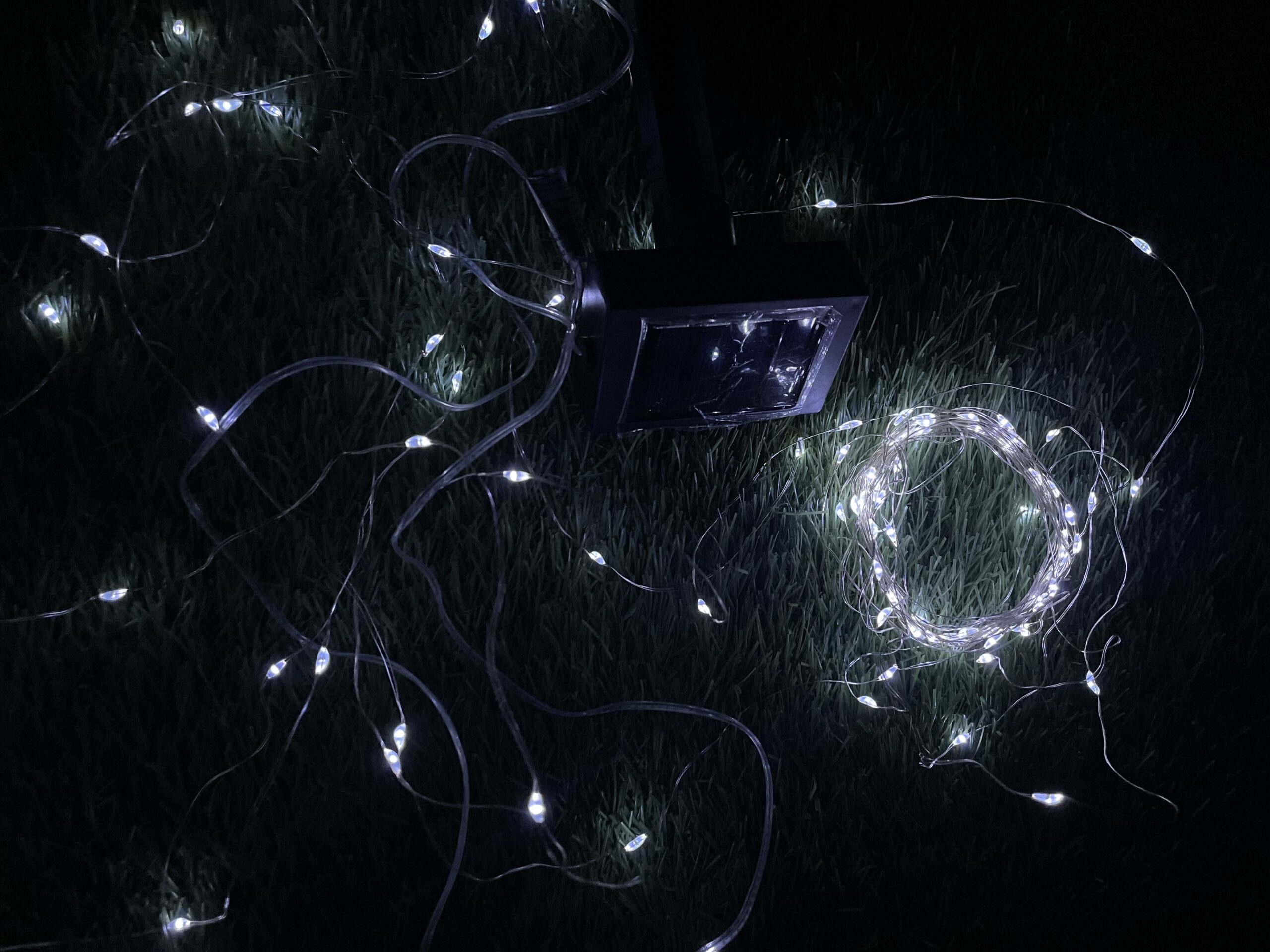 Ghirlanda luminoasa liniara, 100 LED-uri, 990cm, incarcare solara, alb rece [4]