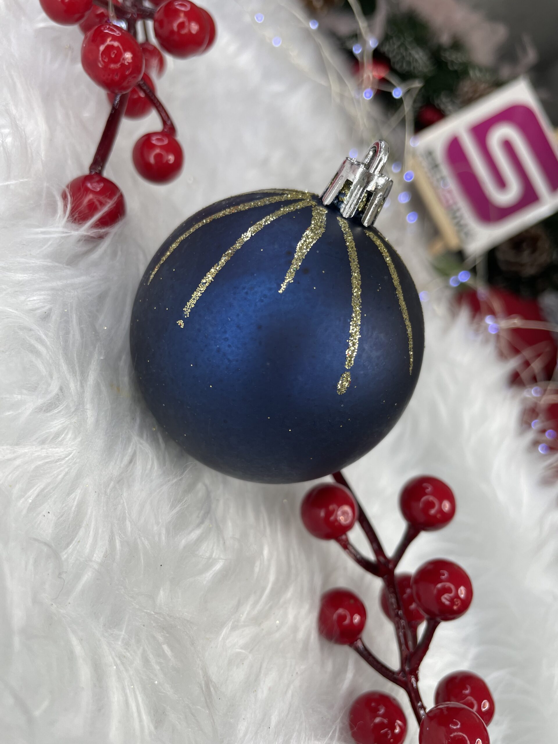 Set globuri de Craciun cu modele de sarbatori, 30 bucati, 6cm, multicolor [18]