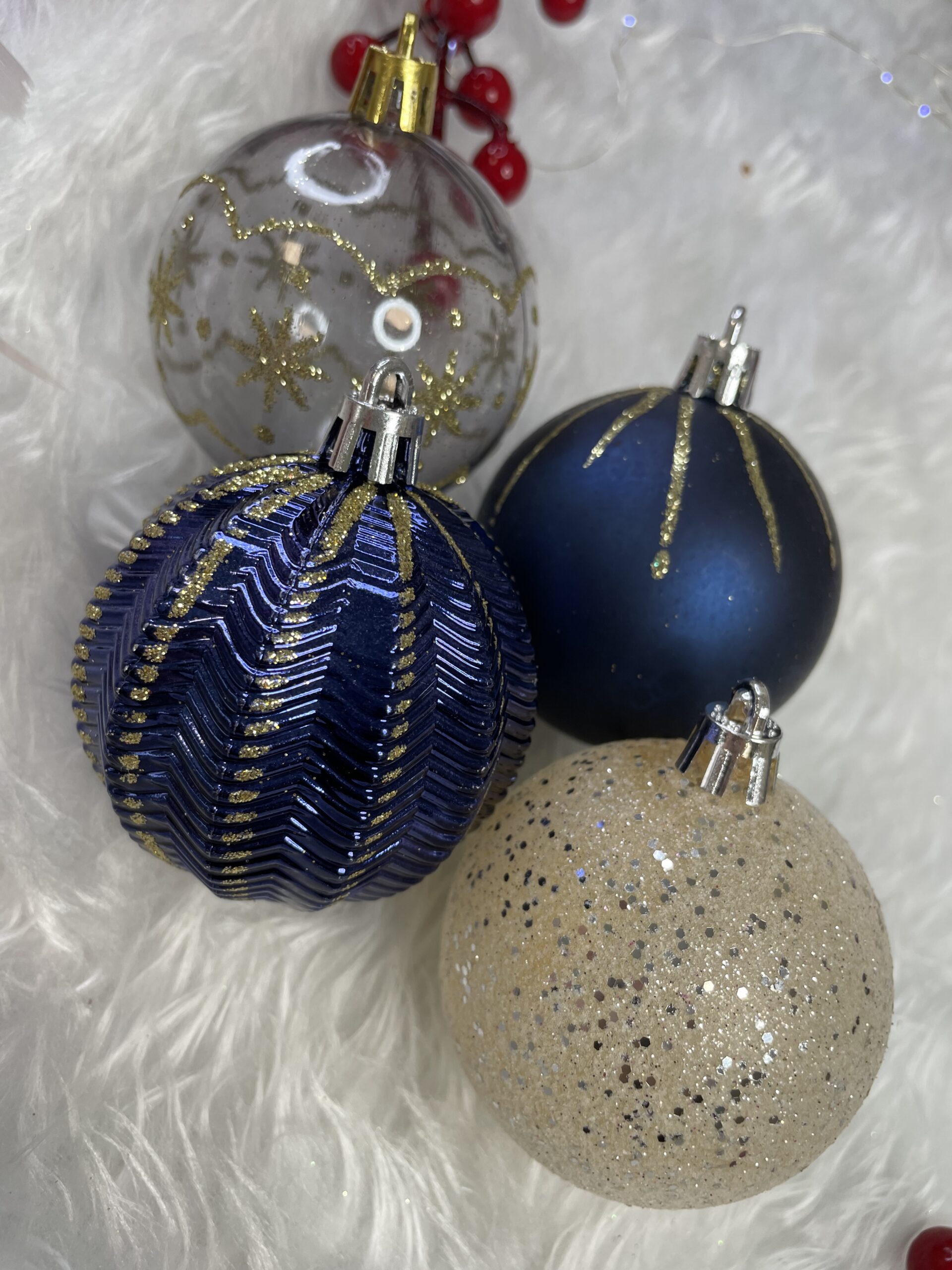 Set globuri de Craciun cu modele de sarbatori, 30 bucati, 6cm, multicolor [21]