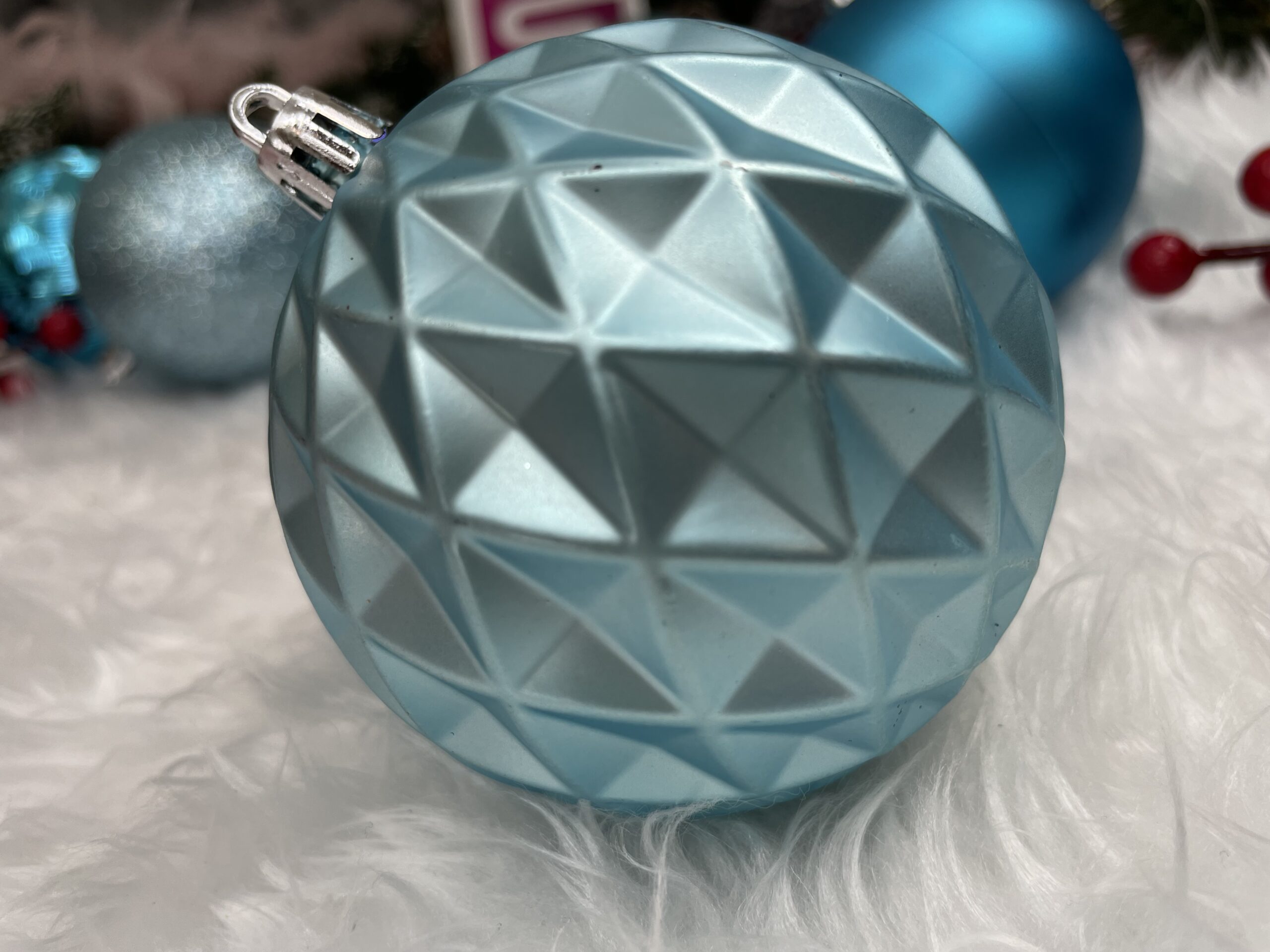 Set globuri de Craciun, 30 bucati, 6 modele, 8cm, albastru [21]