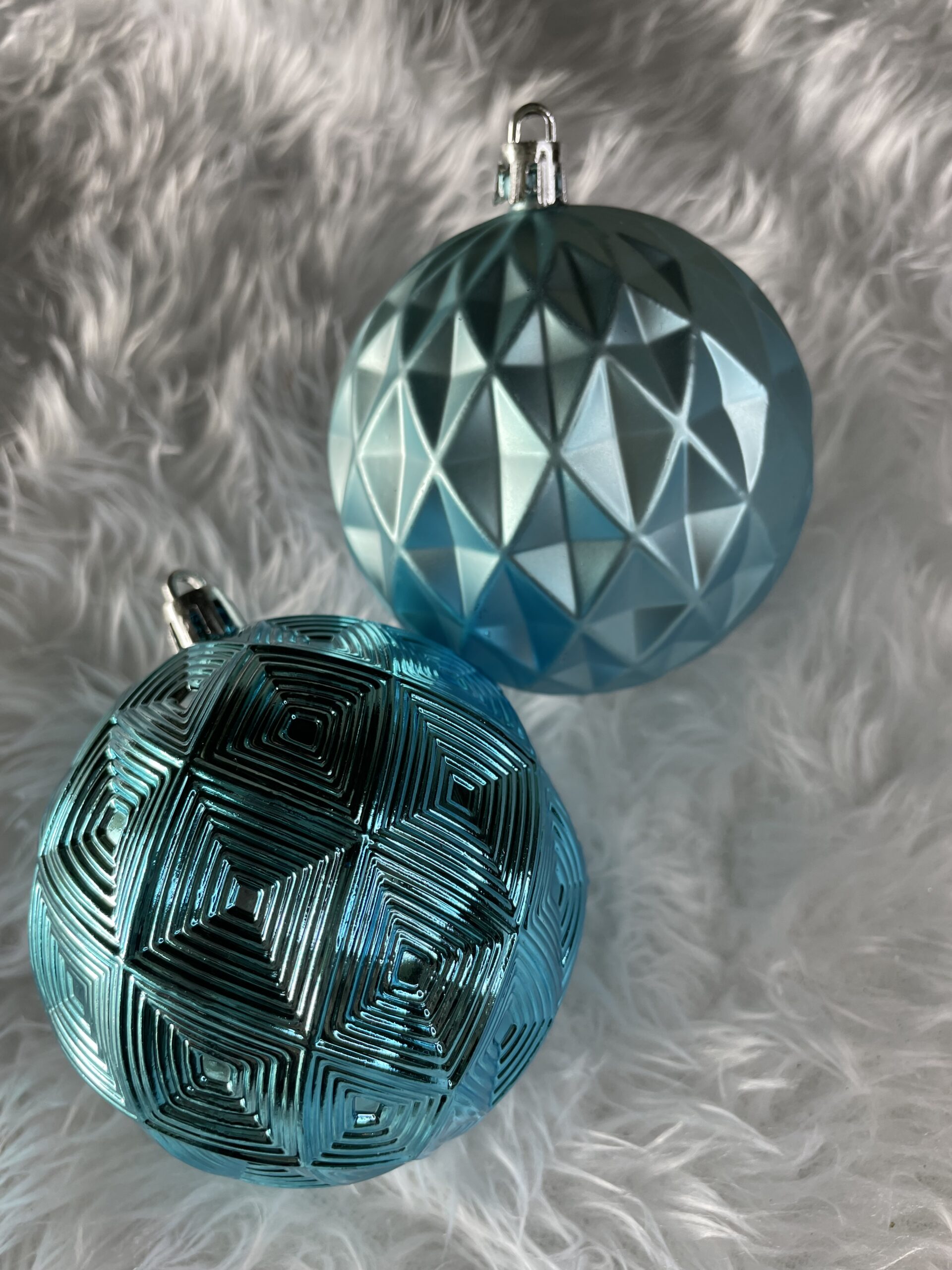 Set globuri de Craciun, 30 bucati, 6 modele, 8cm, albastru [33]