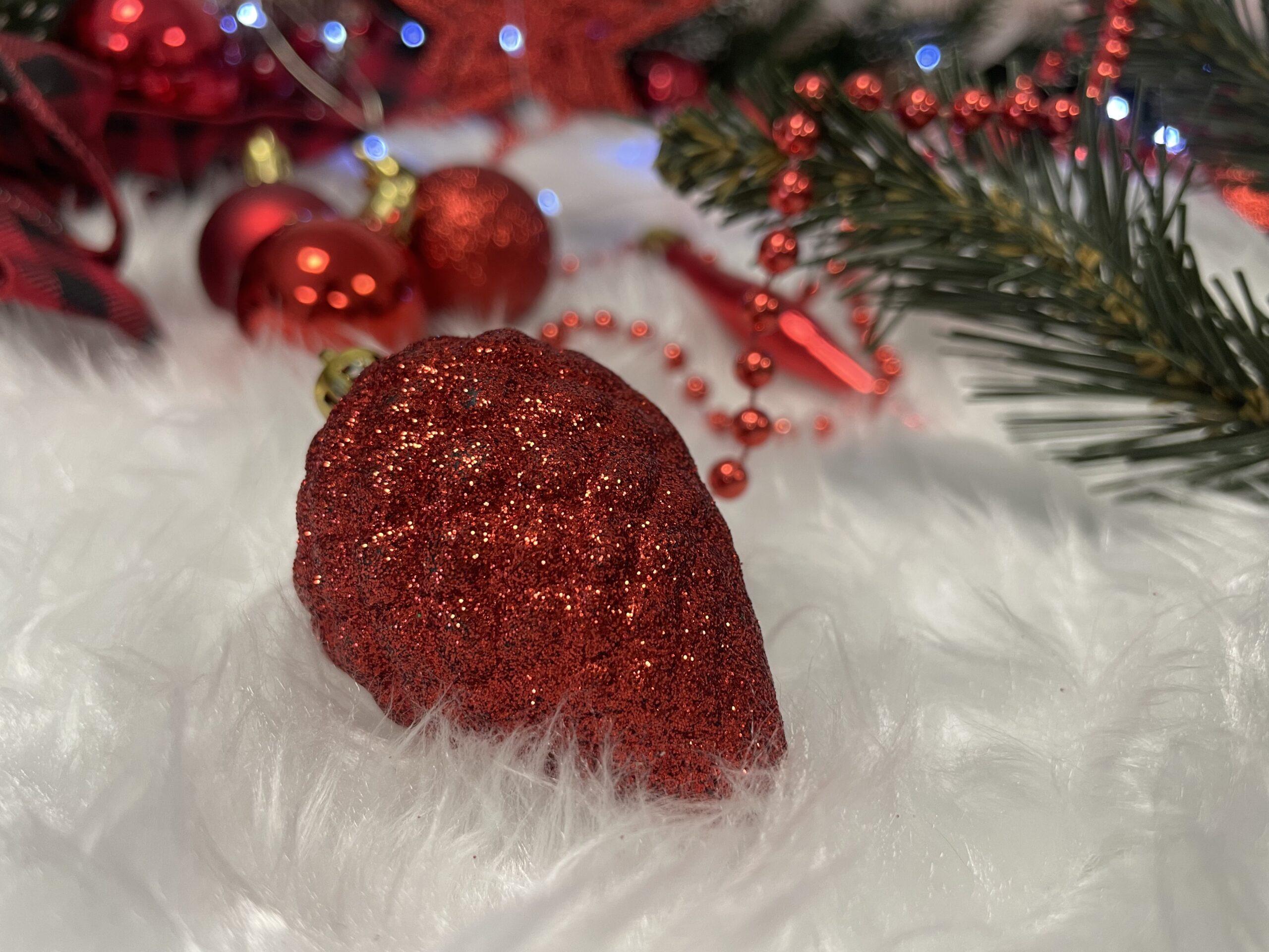 Set globuri si decoratiuni de Craciun, 51 piese, diverse dimensiuni, rosu [18]