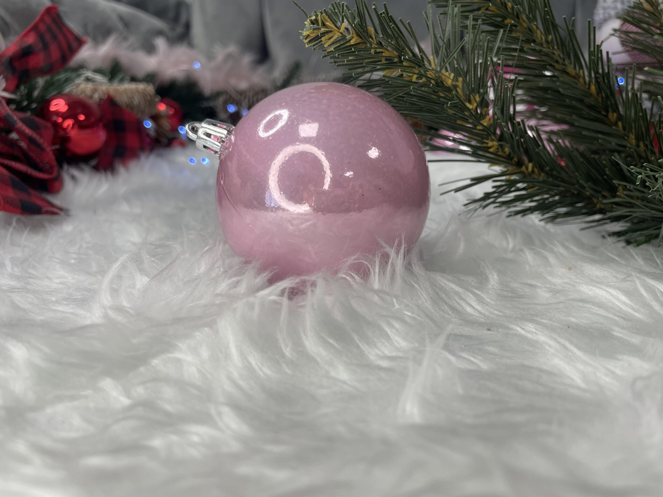 Set globuri de Craciun, 37 bucati, 3-8cm, roz [12]