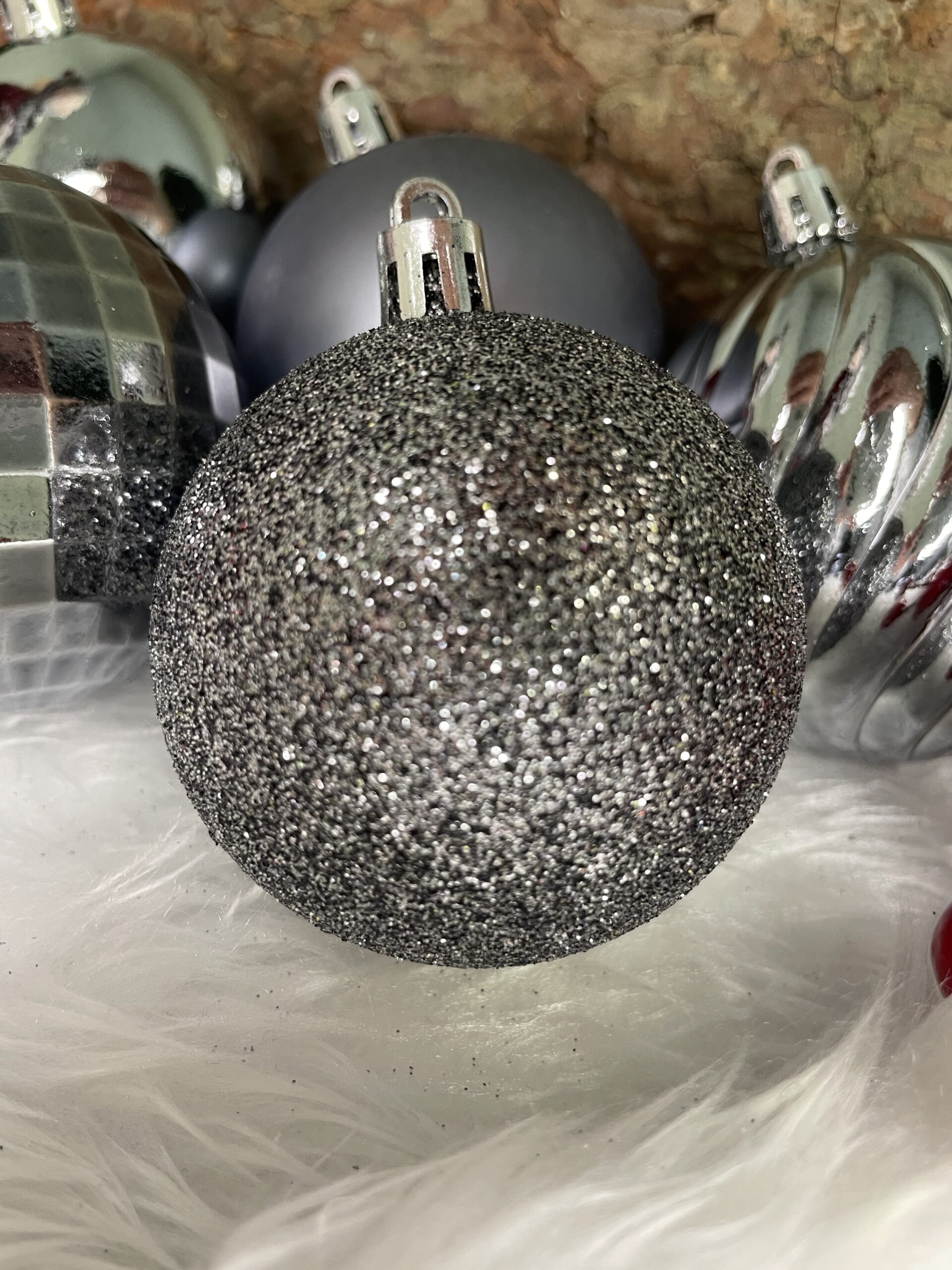 Set globuri de Craciun, 20 bucati, 5 modele, 6cm, argintiu [18]