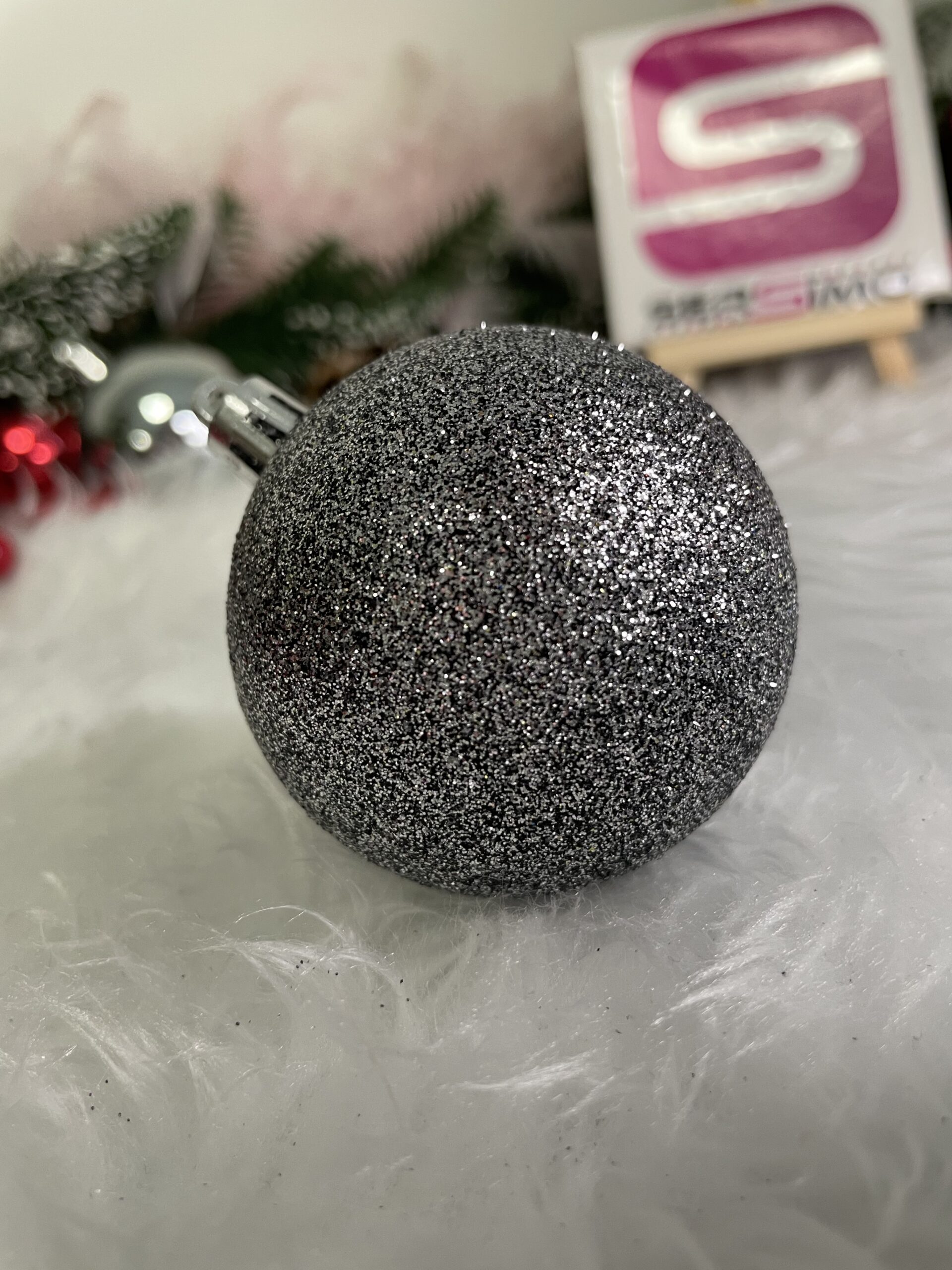 Set globuri de Craciun, 20 bucati, 5 modele, 6cm, argintiu [21]