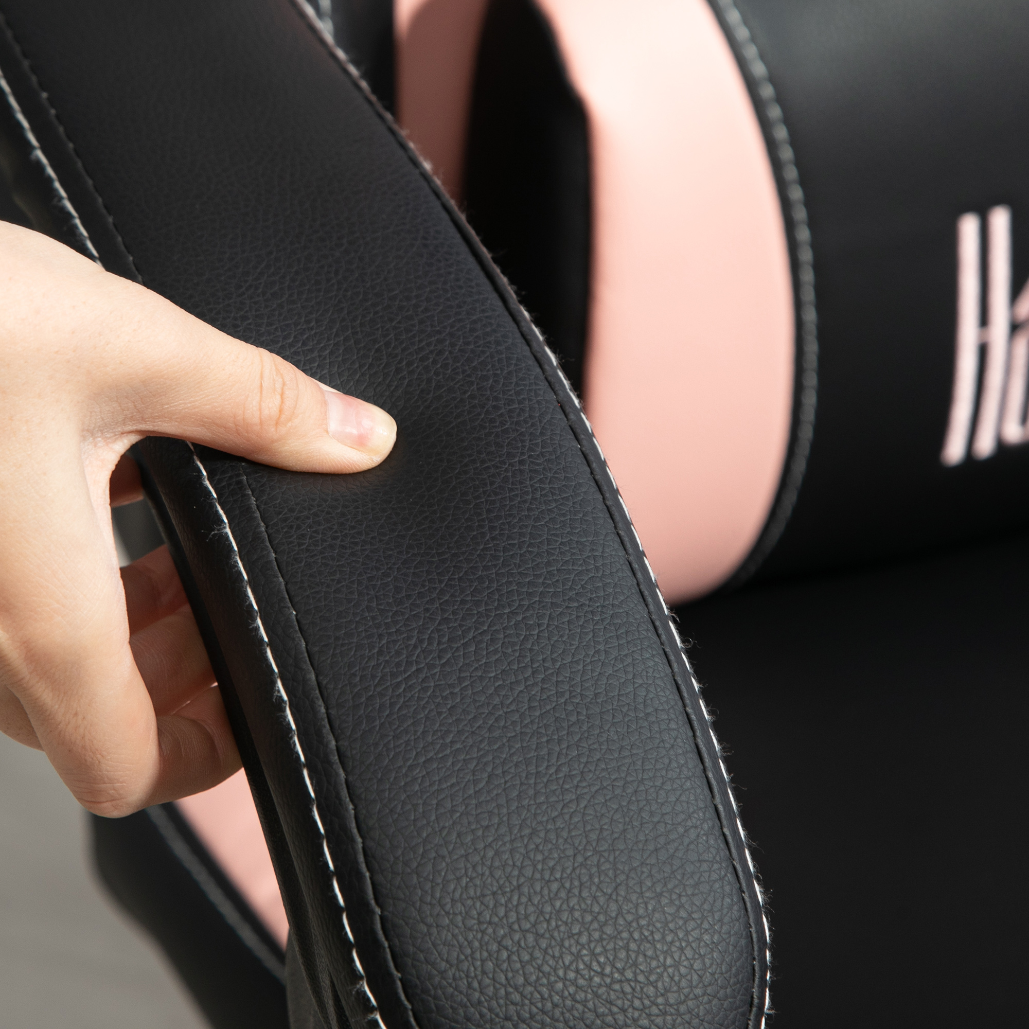  Scaun Gaming Ergonomic cu Urechi de Pisica, Roz [8]