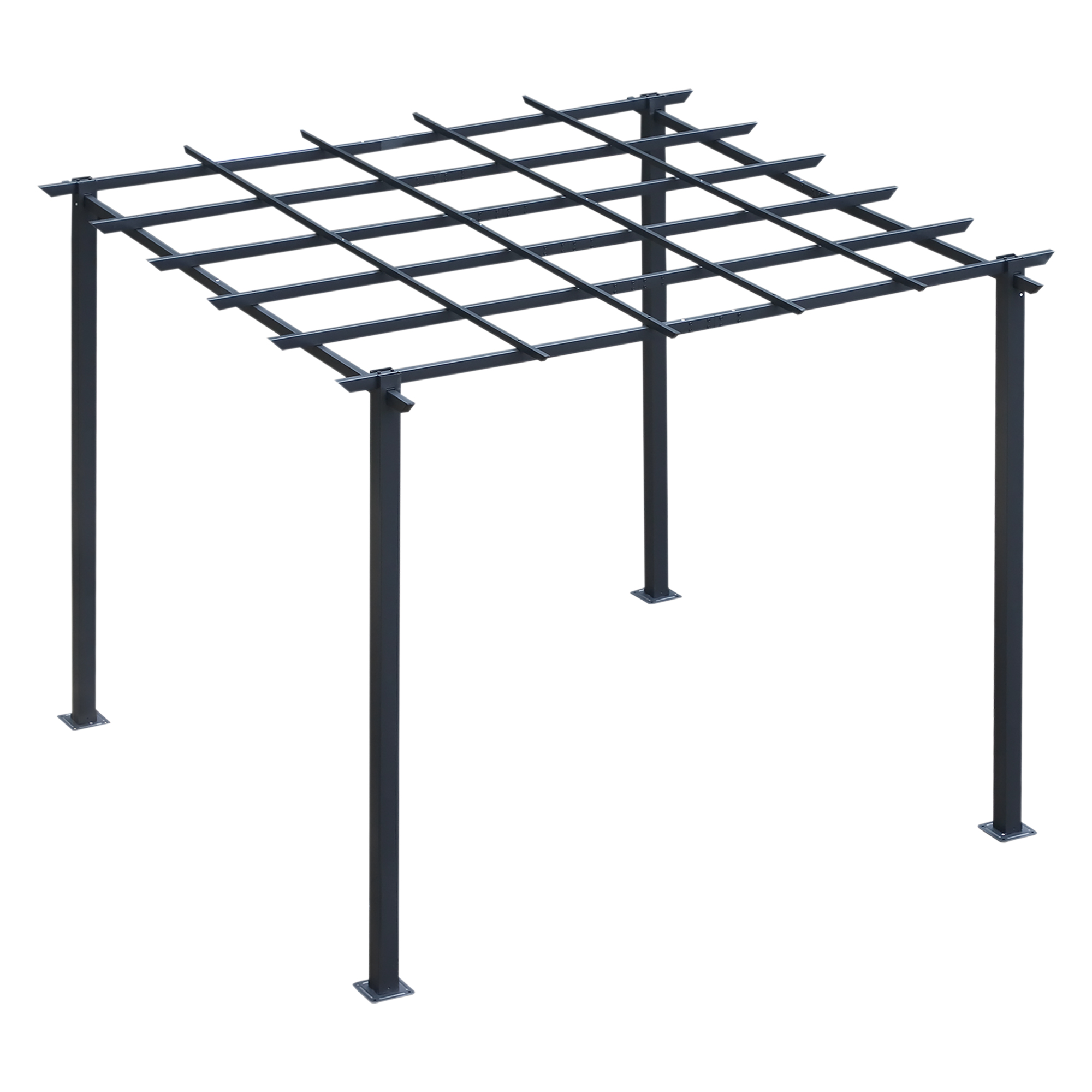 Gradina & balcon -  Spalier Gradina Metal Negru 297×295×230 cm - Pentru Plante Catatoare