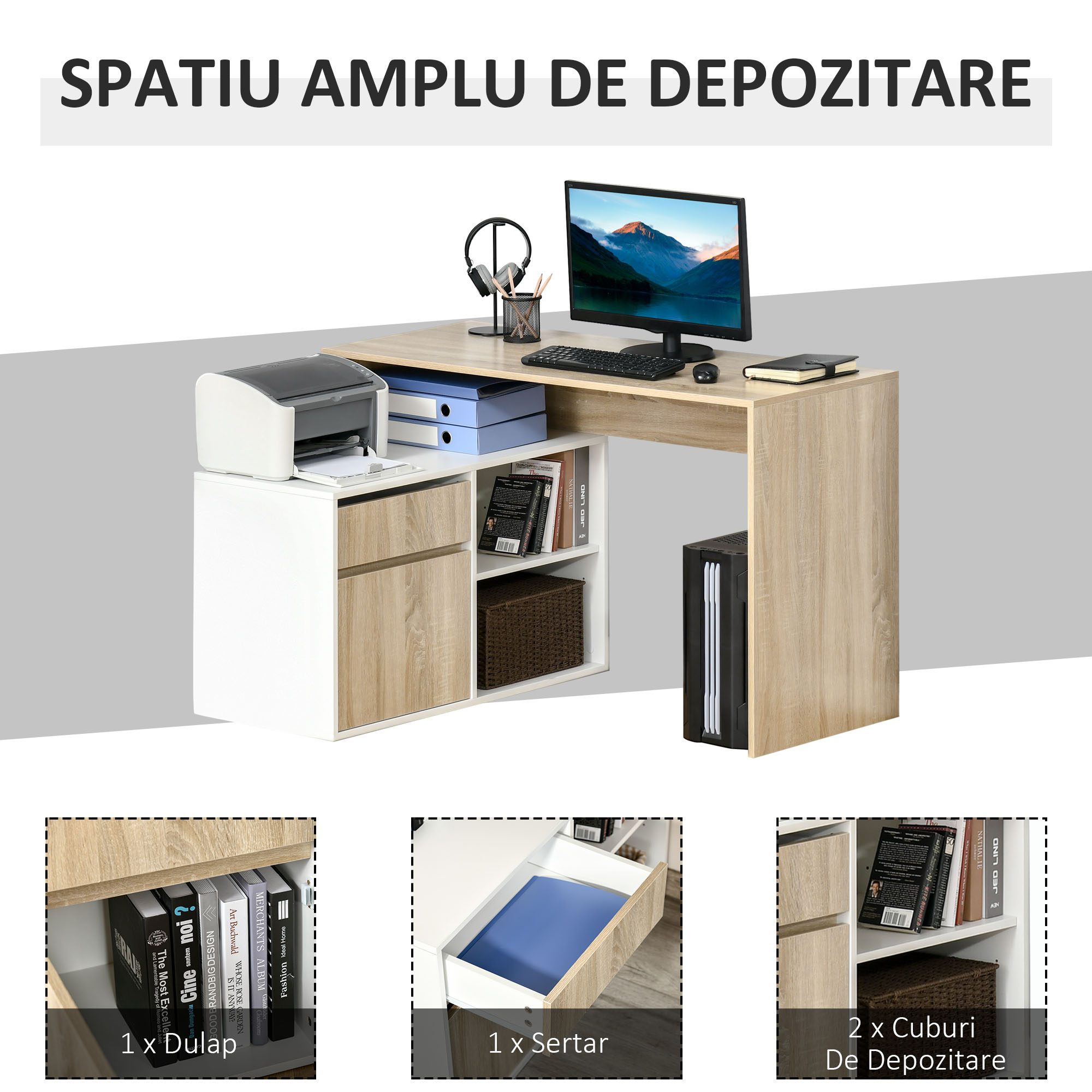  Birou Unghiular pentru Spatiu Redus [3]