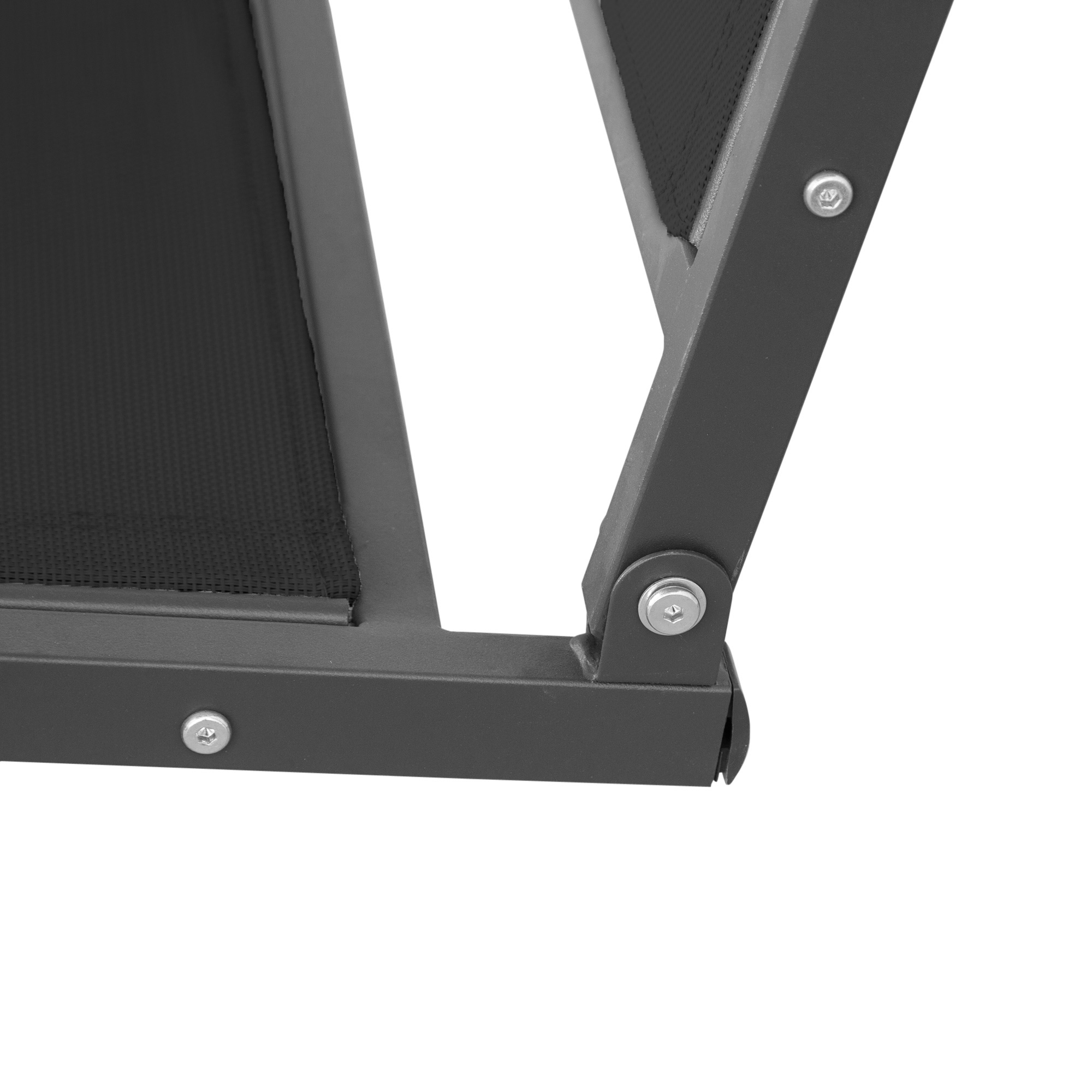  Leagan de Gradina pentru 3 Persoane cu Acoperis, sezut Respirabil si Cadru din Otel, Negru [7]